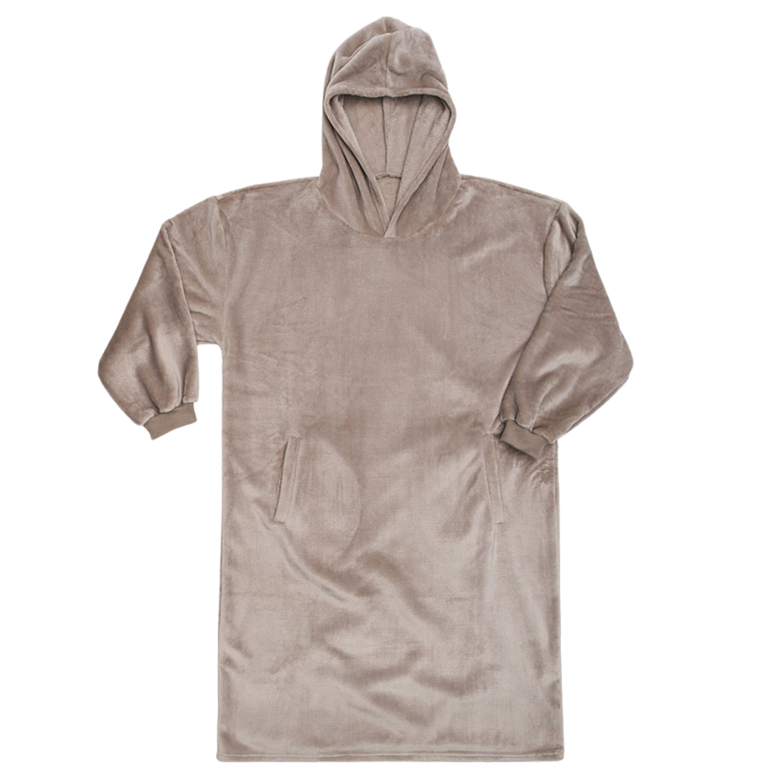 Hoodie Kuscheldecke mit Kapuze (stein)