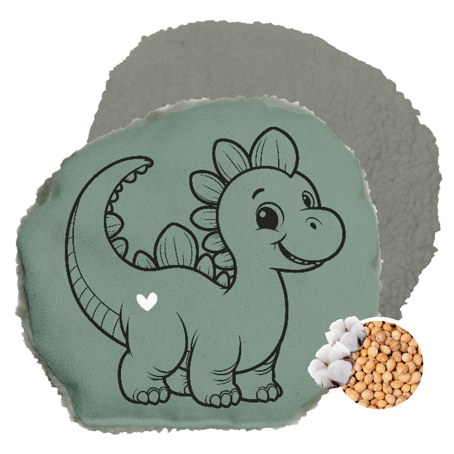 Kinder Kirschkernkissen Dino