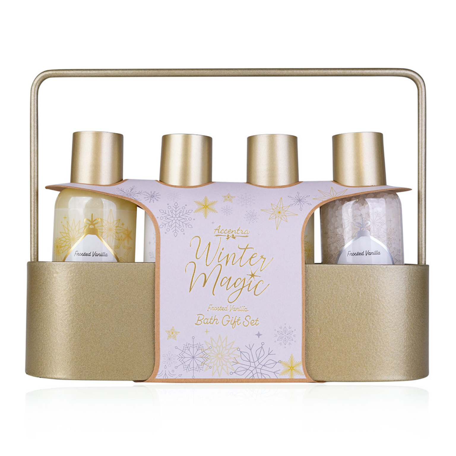 Badeset WINTER MAGIC in Metallkorb mit Tragegriff