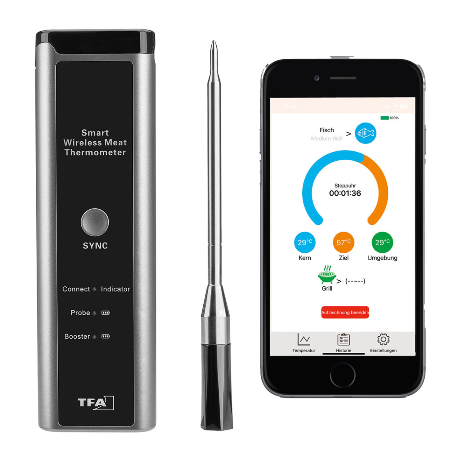 Kabelloses BBQ Fleischthermometer