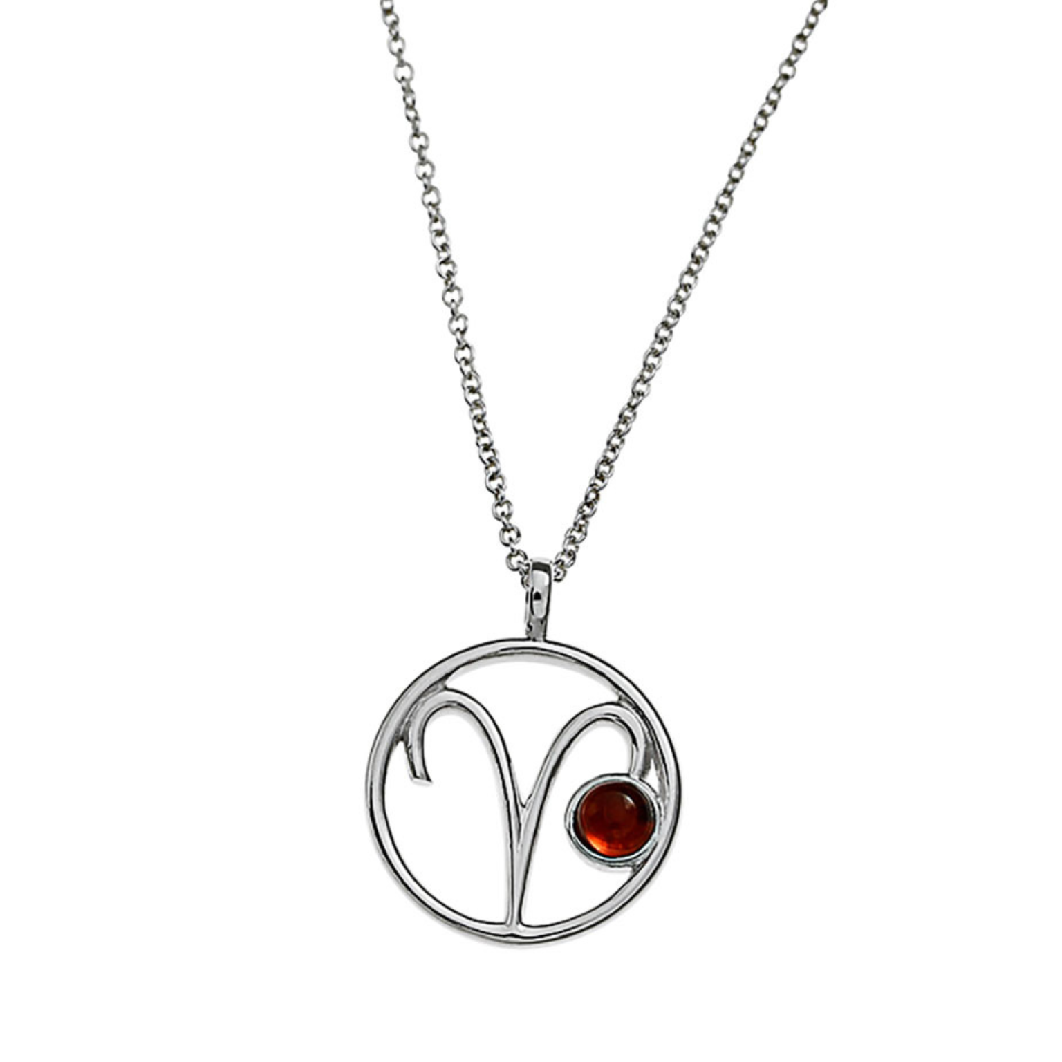 Kettenanhänger Sternzeichen Widder (mit Kette, 925er Silber)