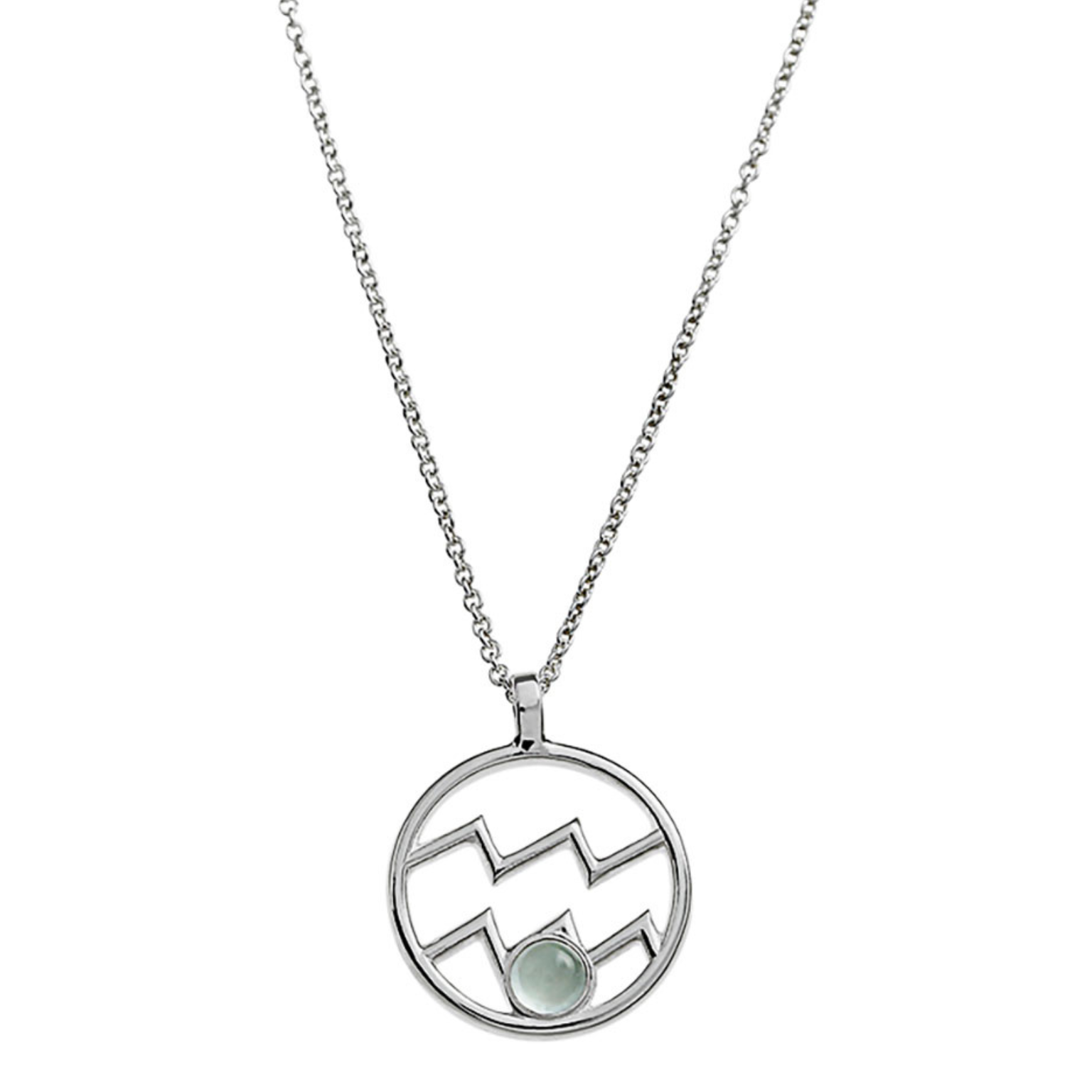 Kettenanhänger Sternzeichen Wassermann (mit Kette, 925er Silber)