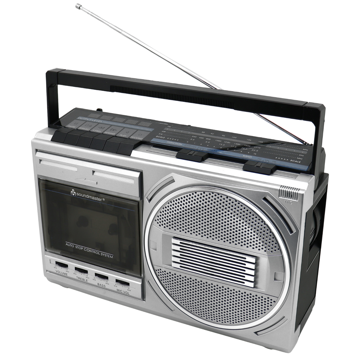 Retro Radiokassettenrekorder mit USB Wiedergabe