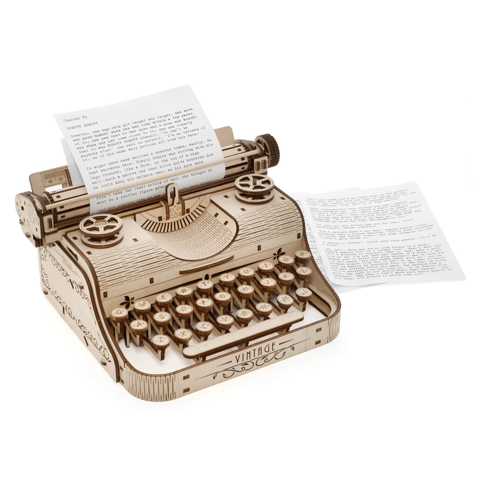 3D-Holzpuzzle Schreibmaschine
