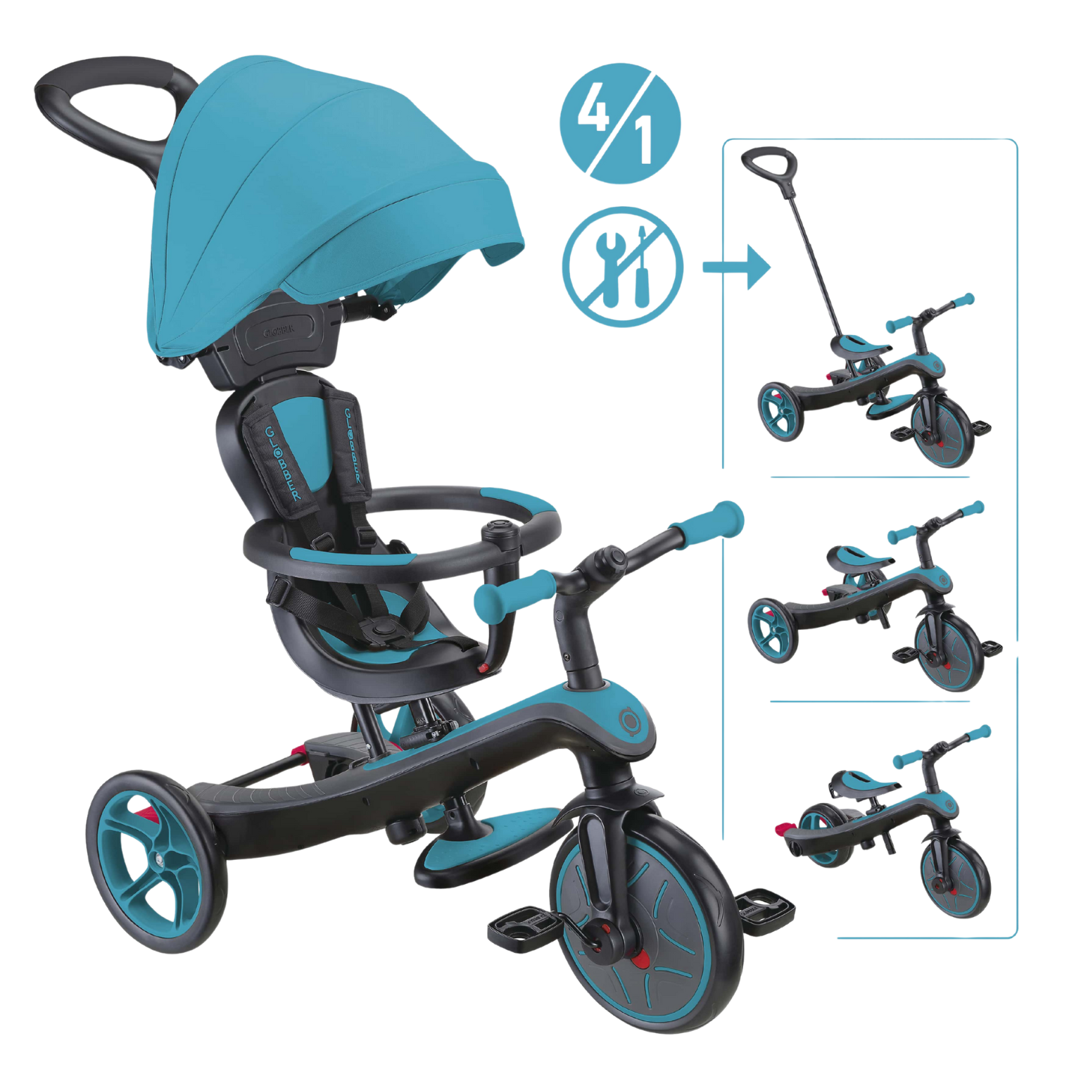 GLOBBER EXPLORER TRIKE 4in1 türkis