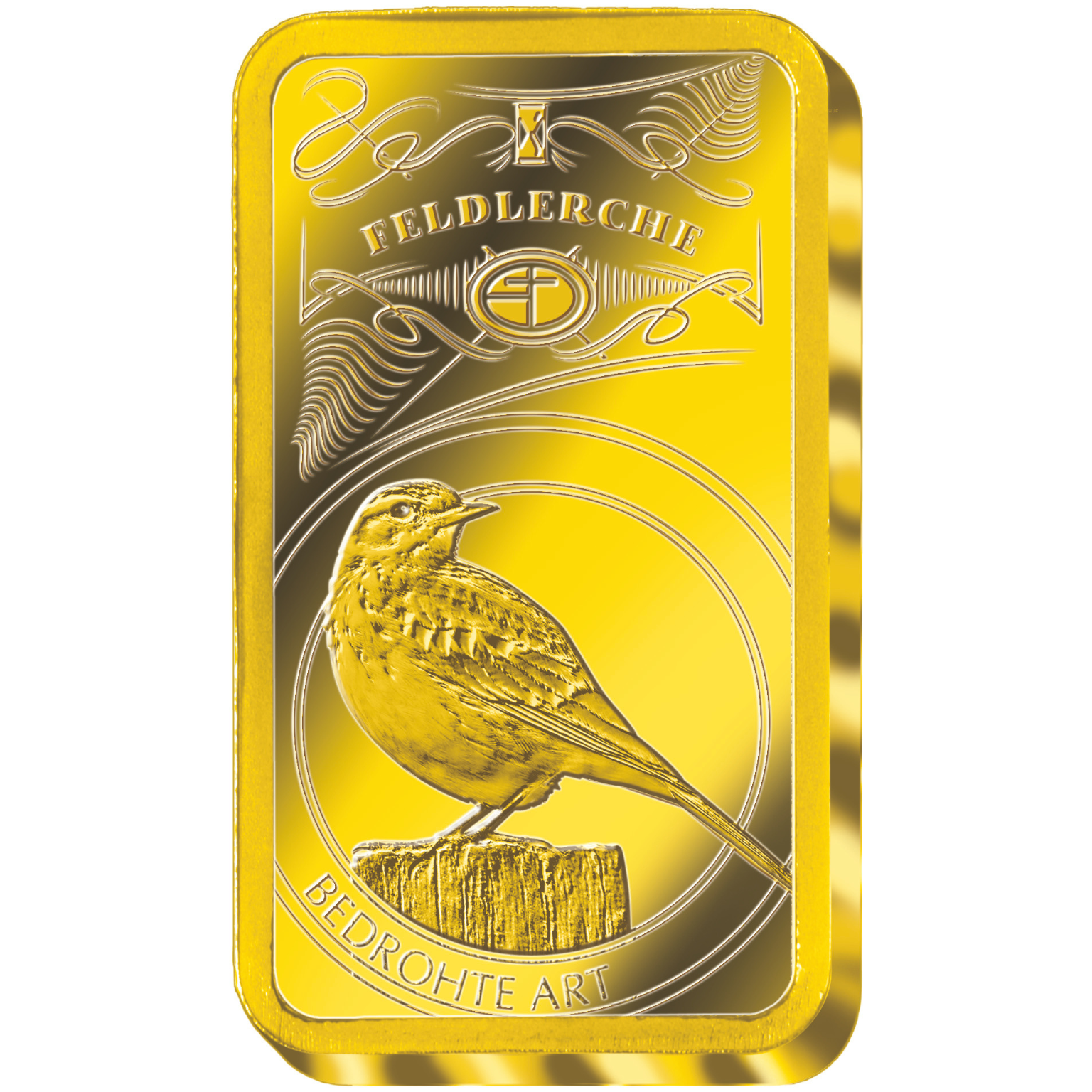 Goldbarren Bedrohte Tierarten "Feldlerche"