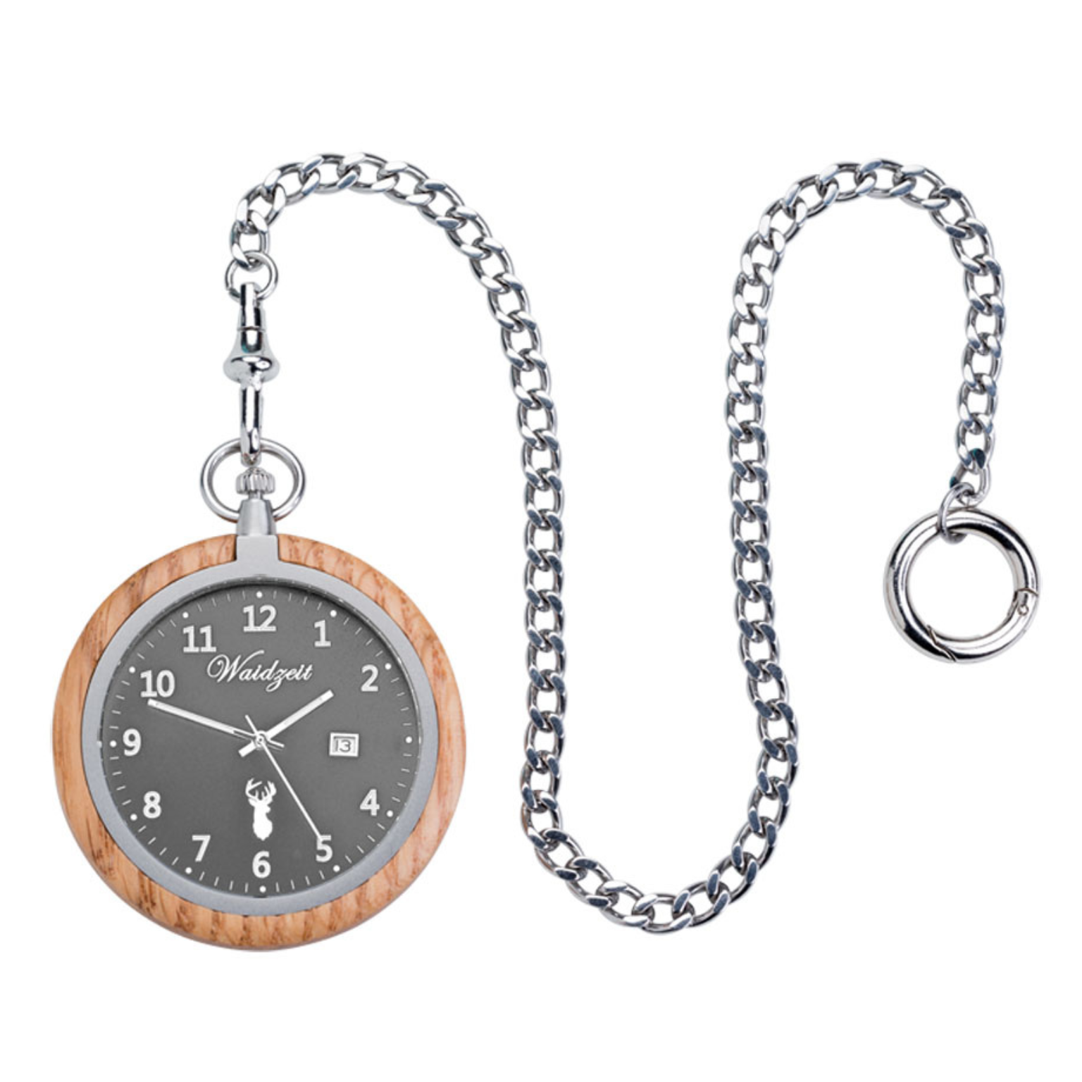 Taschenuhr Eiche Zeitlos