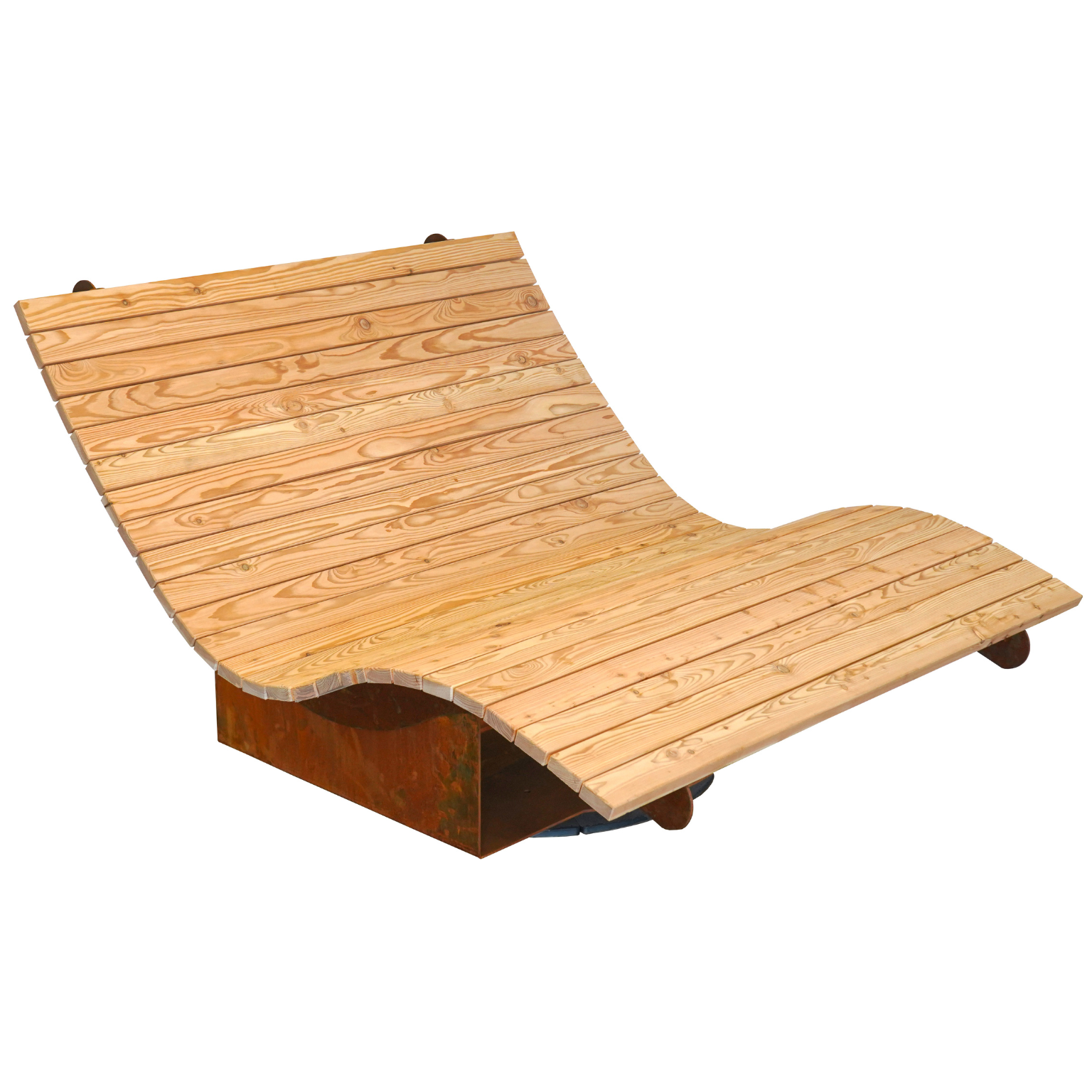 Doppelliege (Edelrost & Lärchenholz)