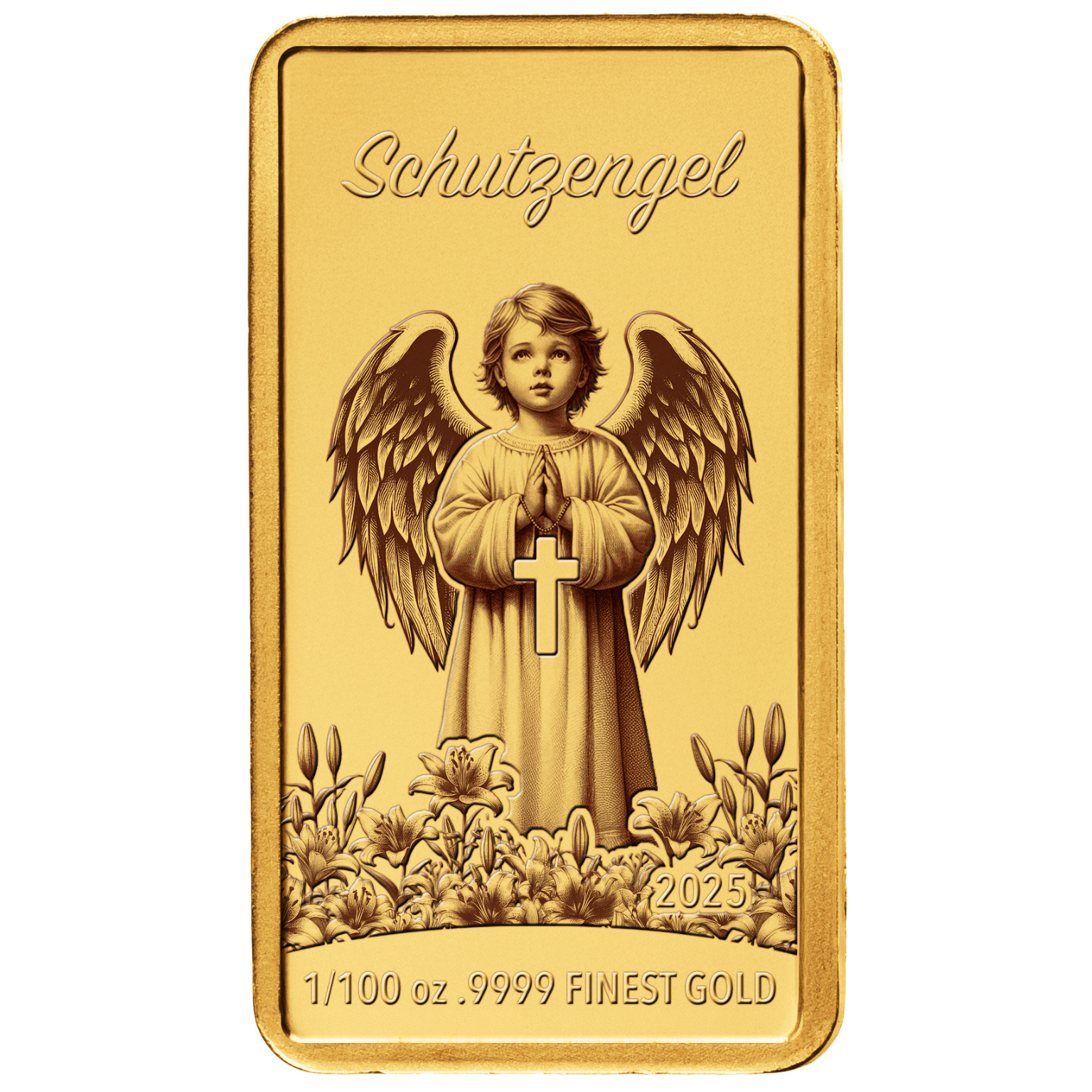 Goldbarren Schutzengel (deutschsprachig)