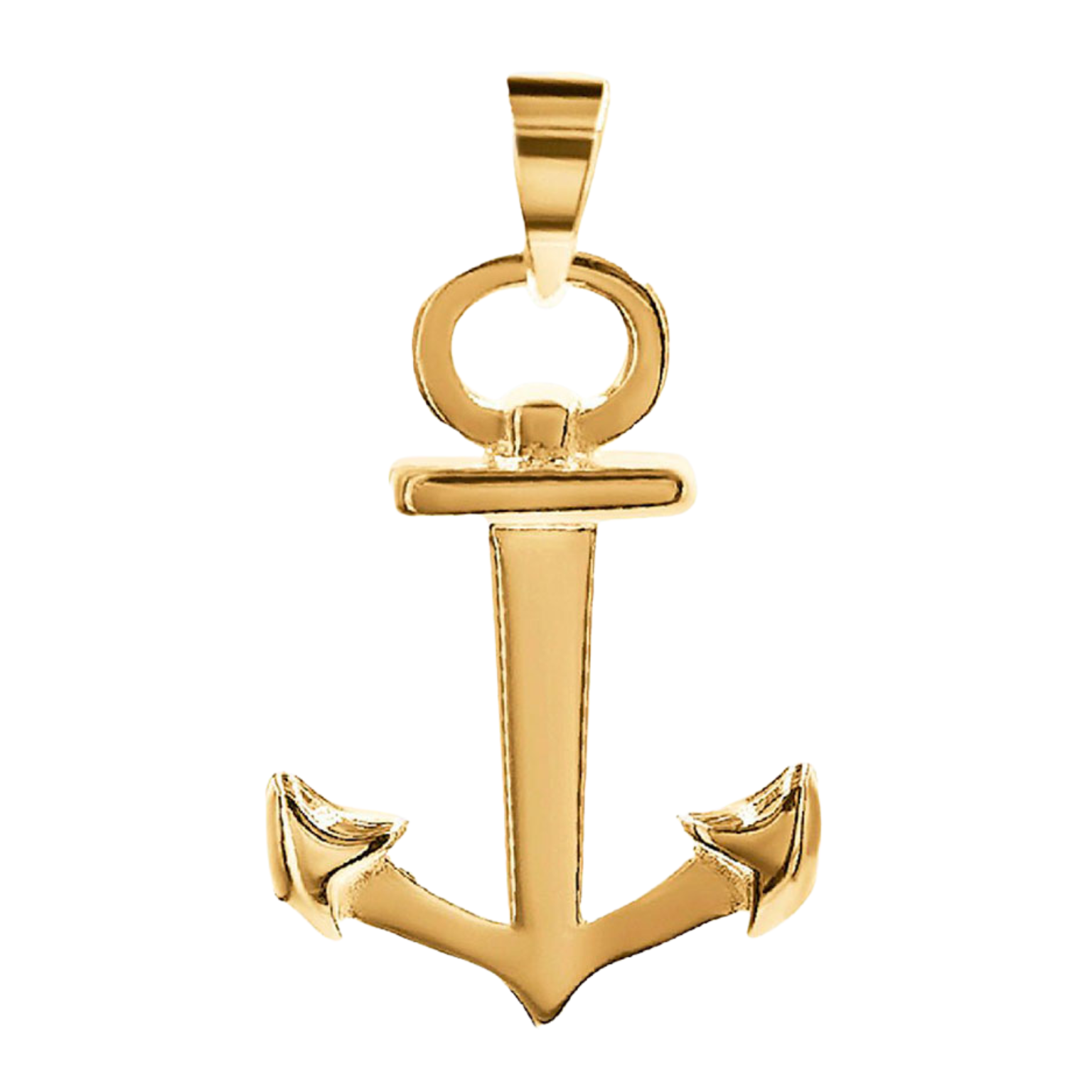 Kettenanhänger Anker Eckig M - 18k vergoldet
