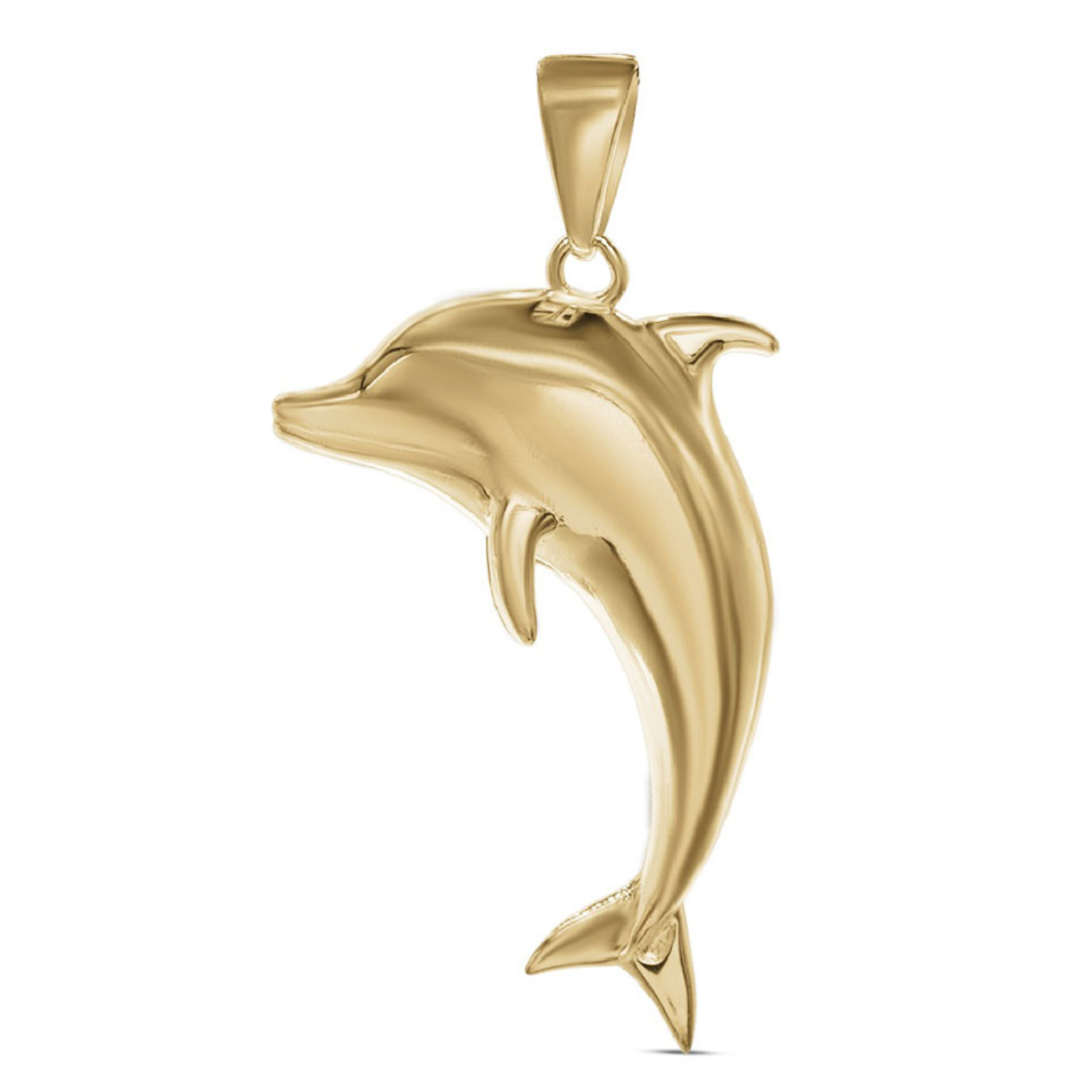 Kettenanhänger Delfin 18k vergoldetes Silber