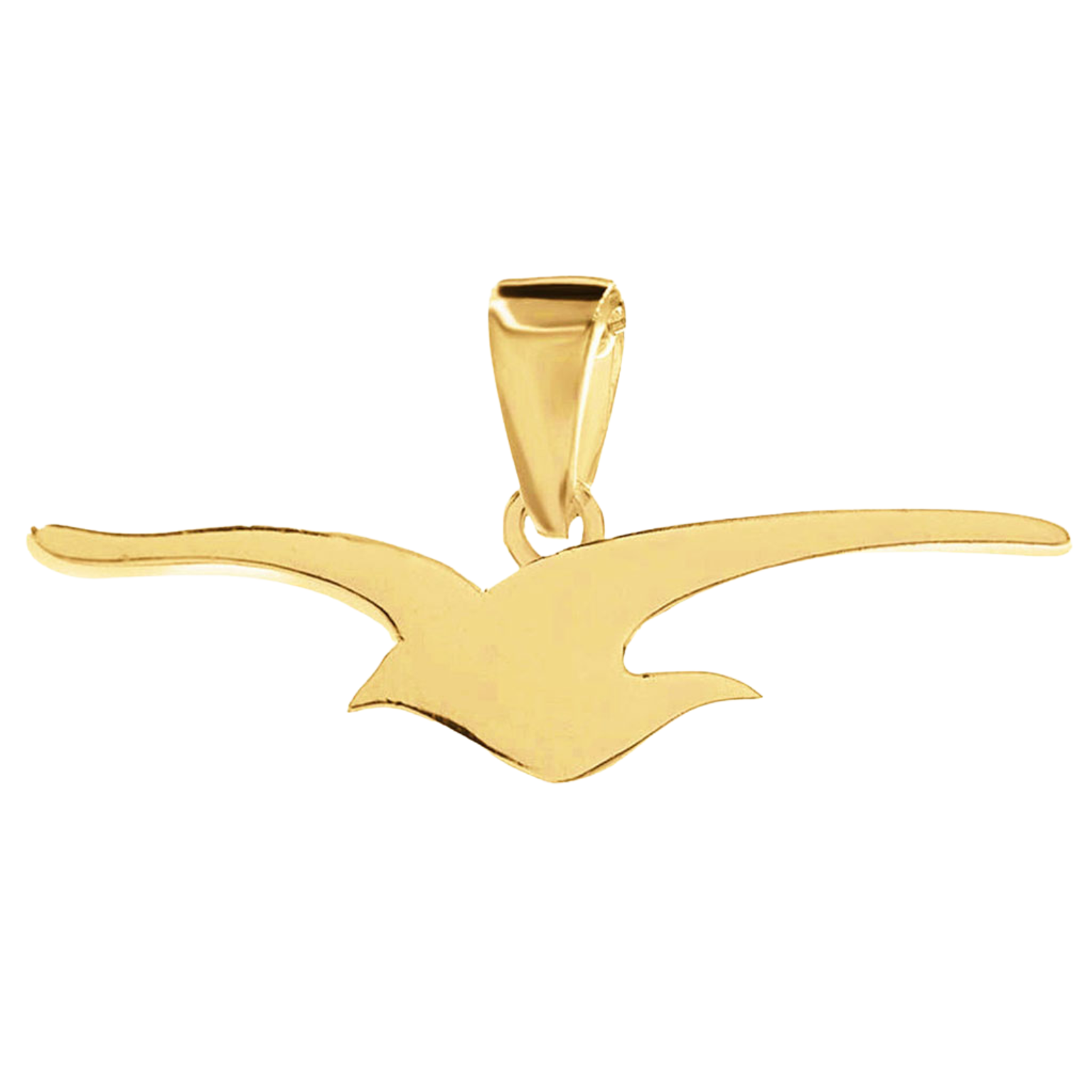 Kettenanhänger Möwe - 18k vergoldet