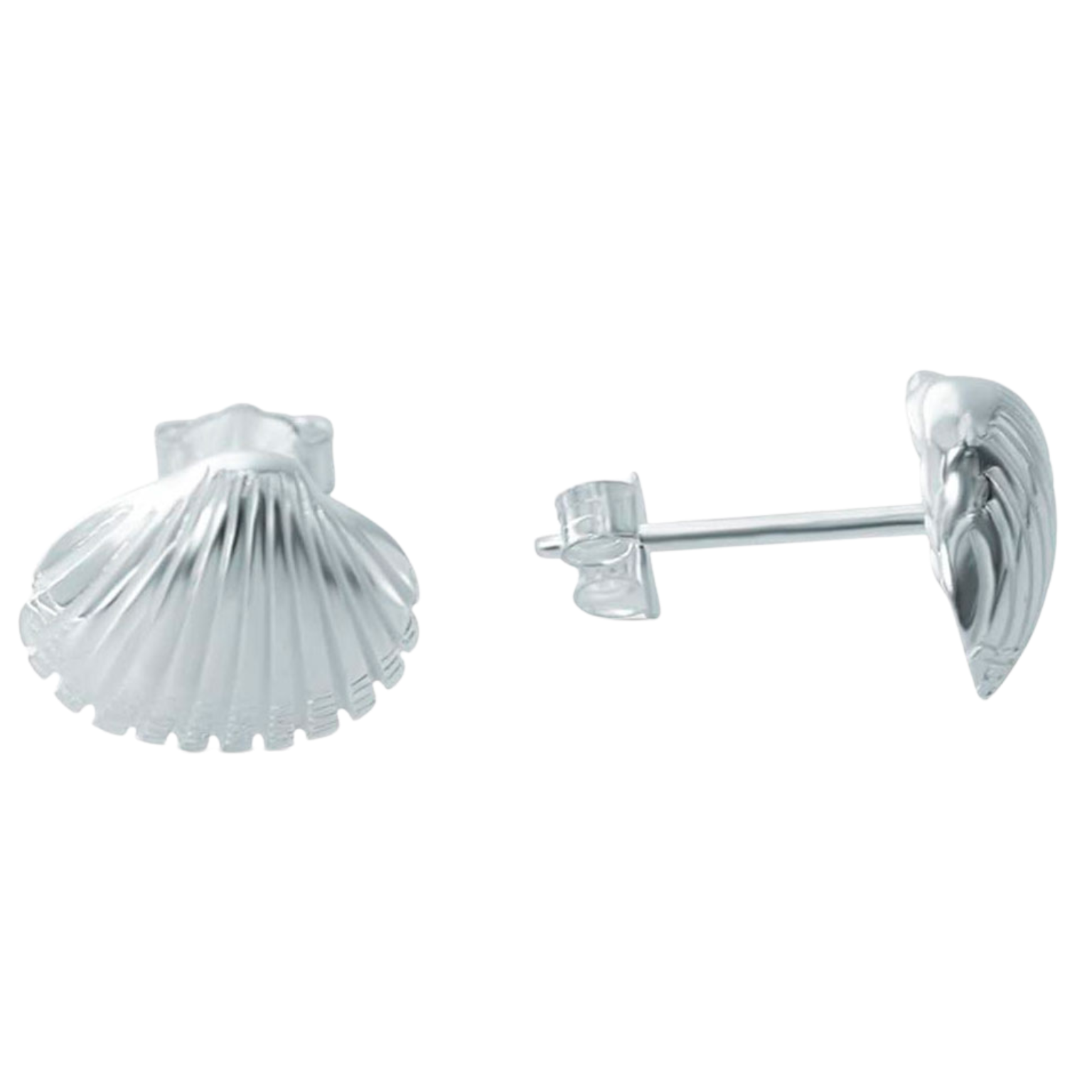 Ohrstecker Herzmuschel - Silber