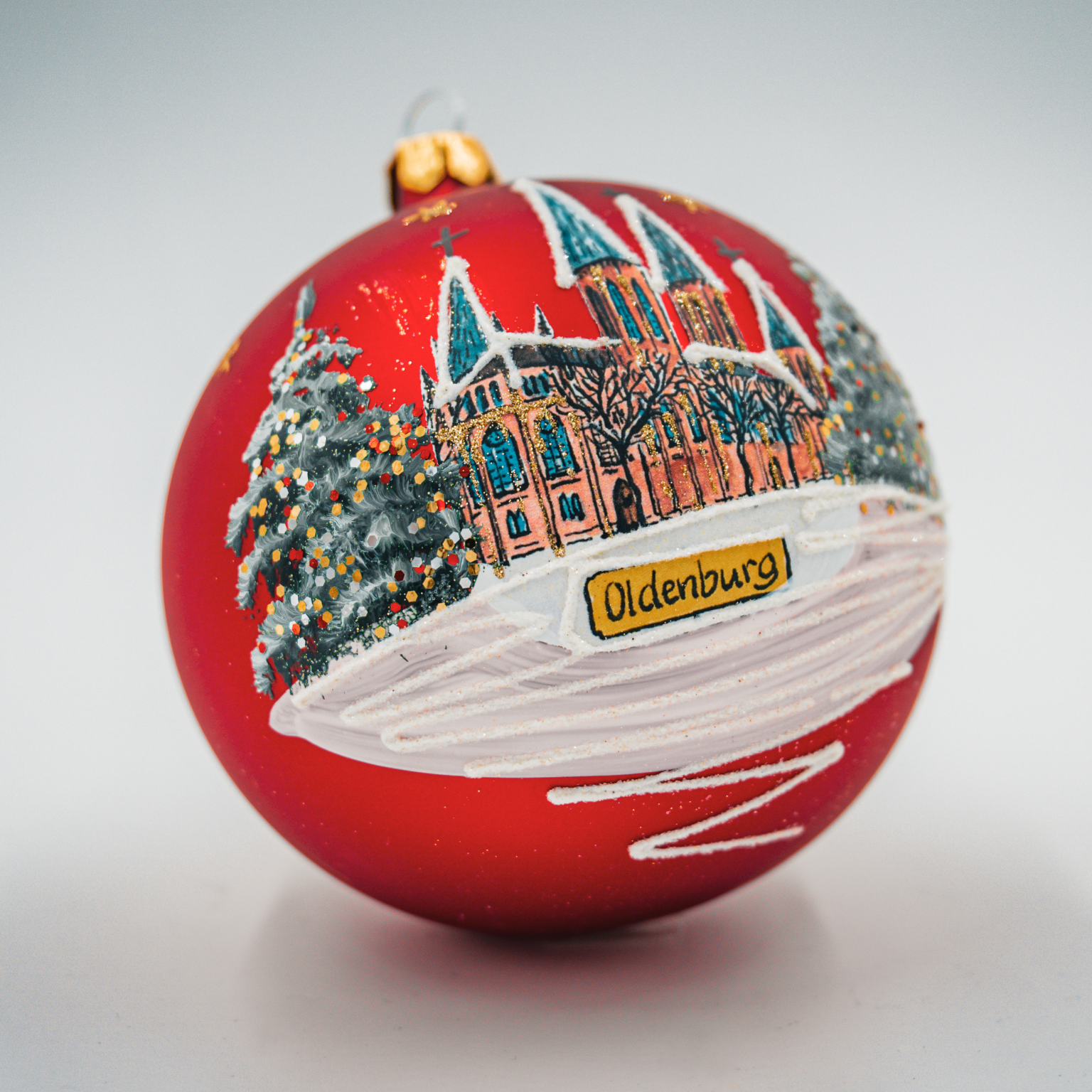 Oldenburg Weihnachtskugel Lambertikirche 10cm