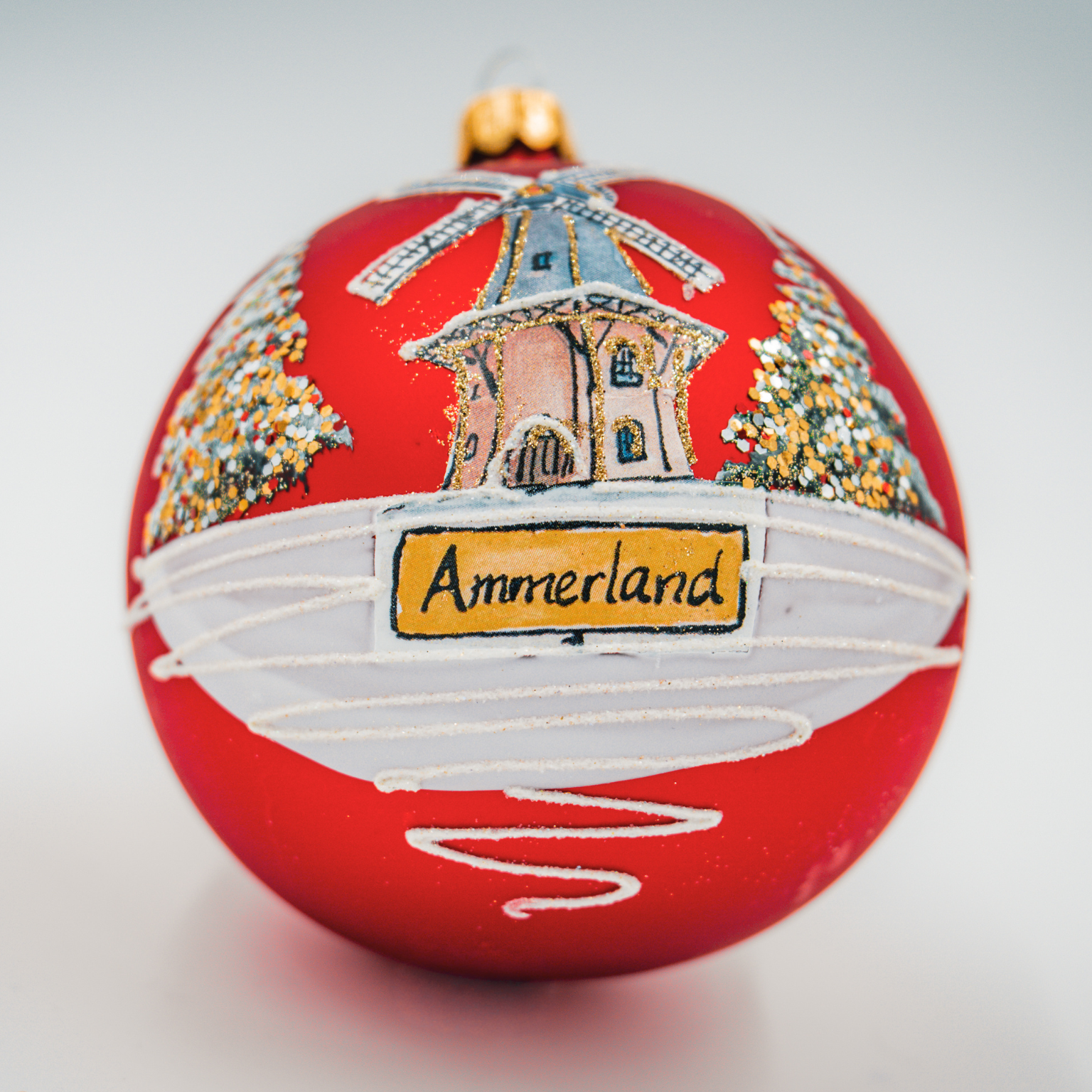 Ammerland Weihnachtskugel Mühle 10cm