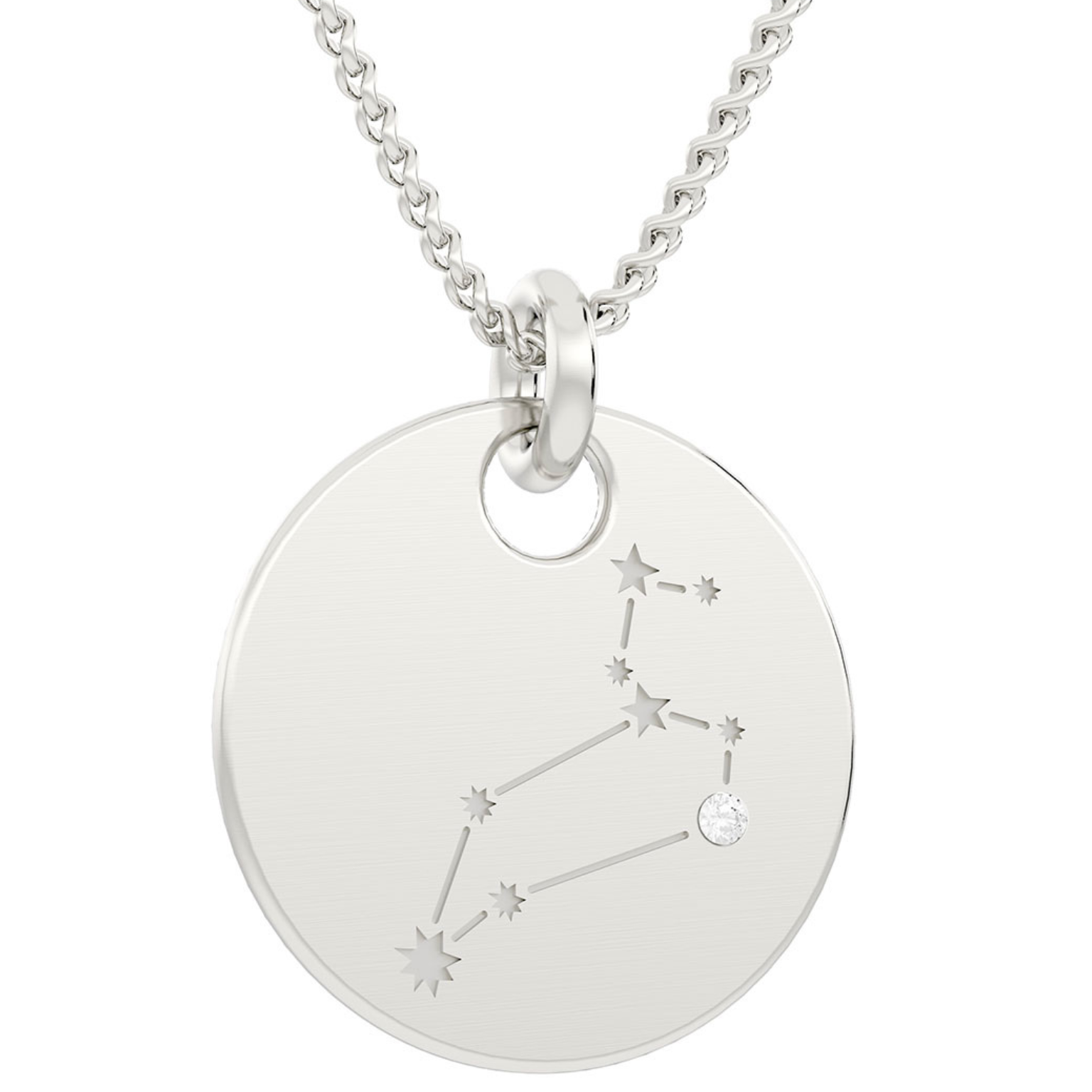 Sternbild Löwe Kettenanhänger | 23.07. - 23.08. (inkl. Kette, 925er Silber)
