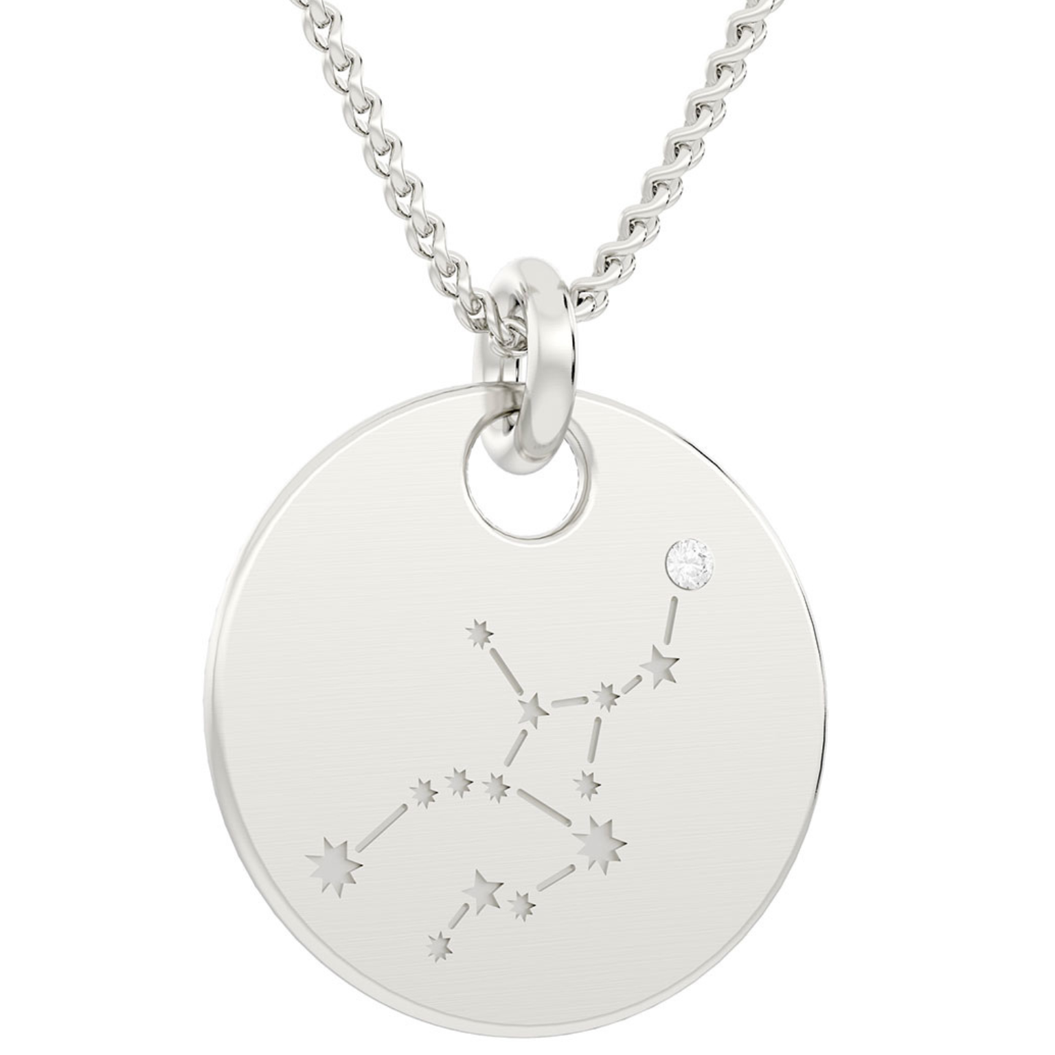 Sternbild Jungfrau Kettenanhänger inkl. Kette (925er Silber)