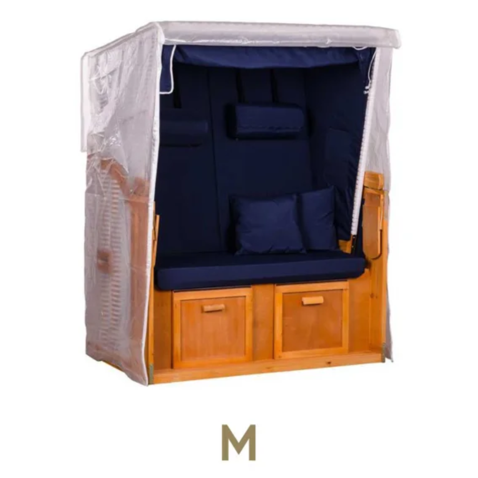 bene protect Strandkorb Schutzhülle PVC Größe M Transparent