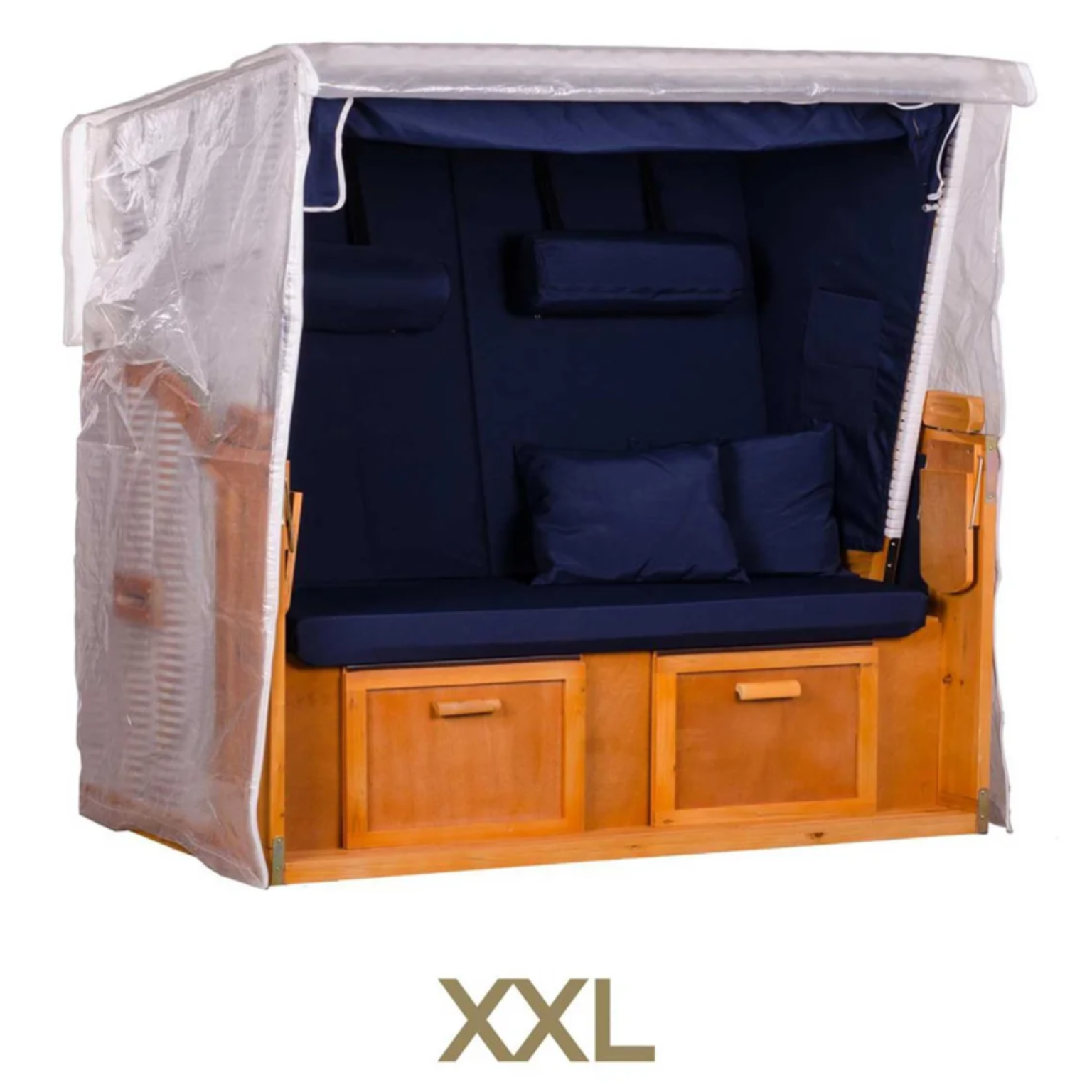 bene protect Strandkorb Schutzhülle PVC Größe XXL Transparent