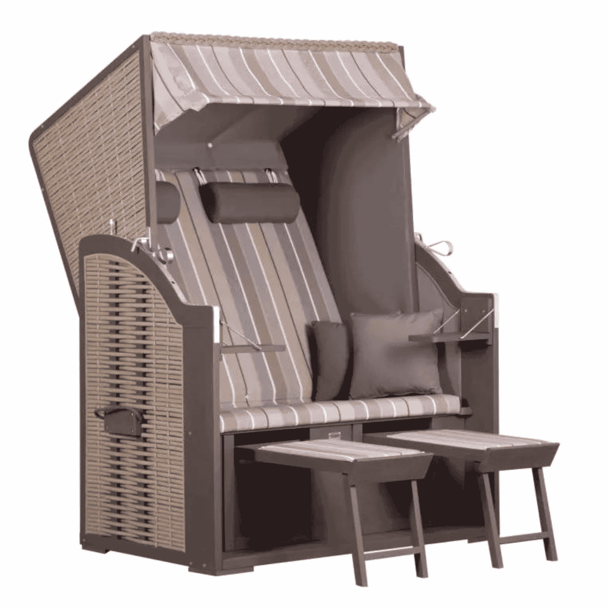 Strandkorb Langeoog (Dessin 403) inkl. Sekt-/Champagnerkühler