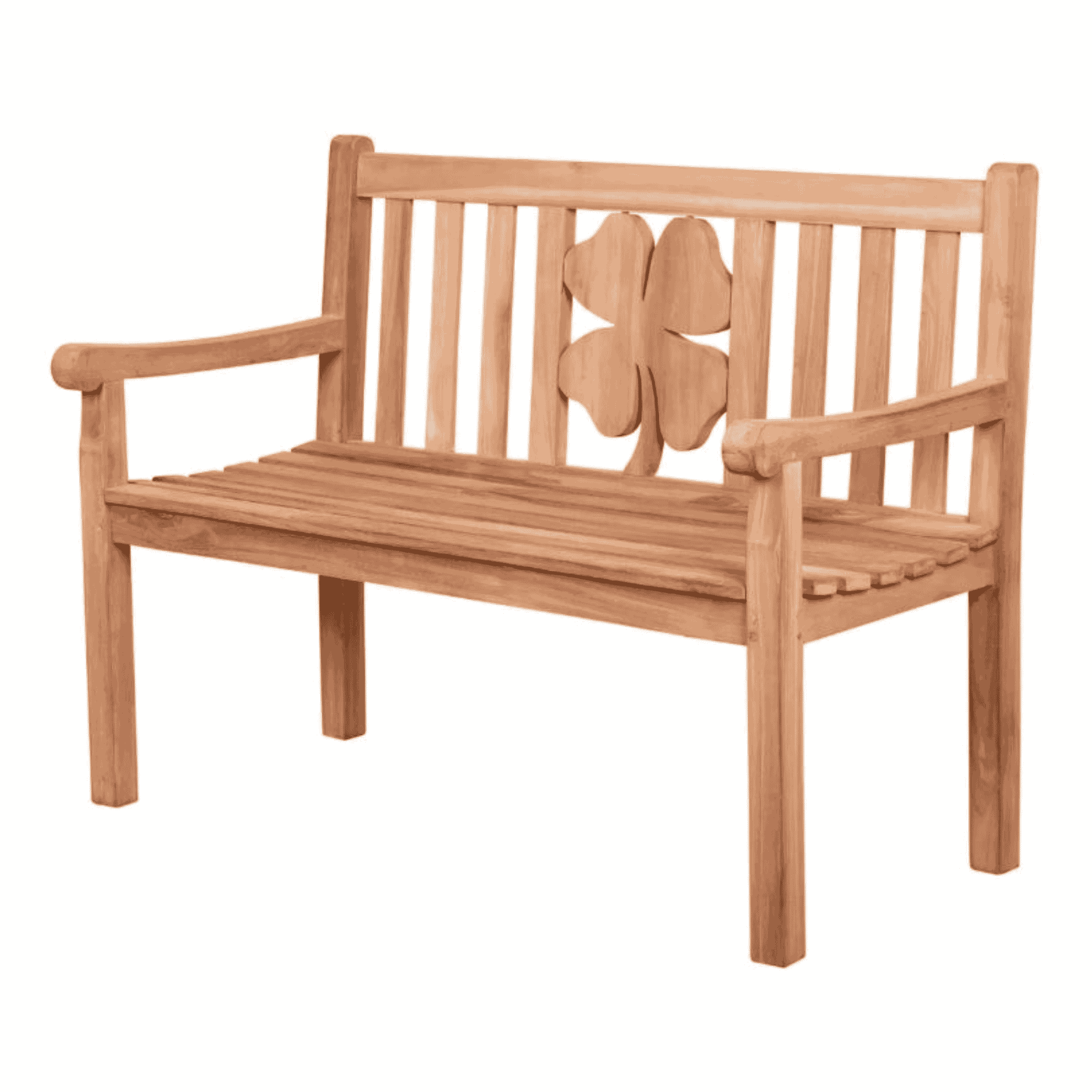 Teakholz Gartenbank Kleeblatt 120 cm