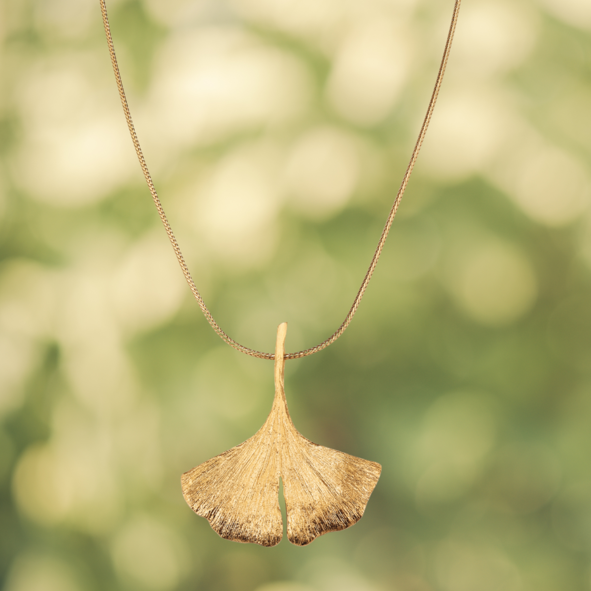 Ginkgo-Collier vergoldet
