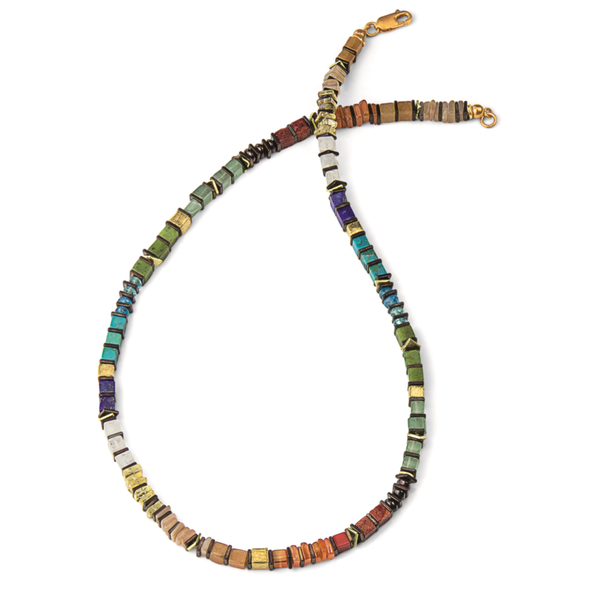 Collier "Rainbow Cubes"