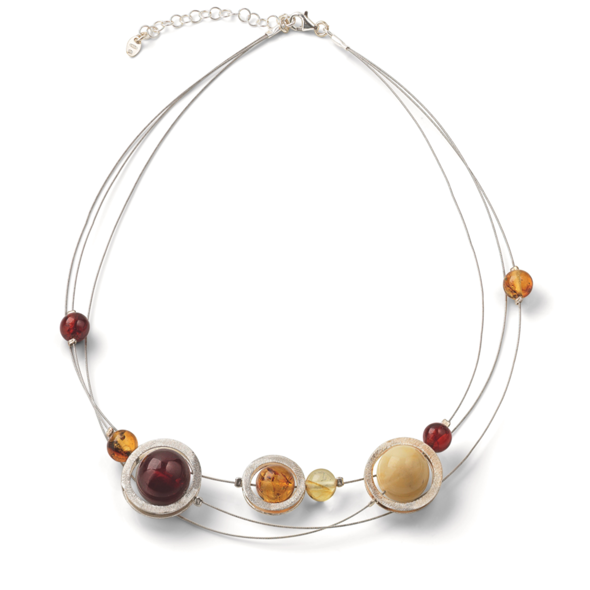 Bernsteincollier "Sonne, Mond und Sterne"