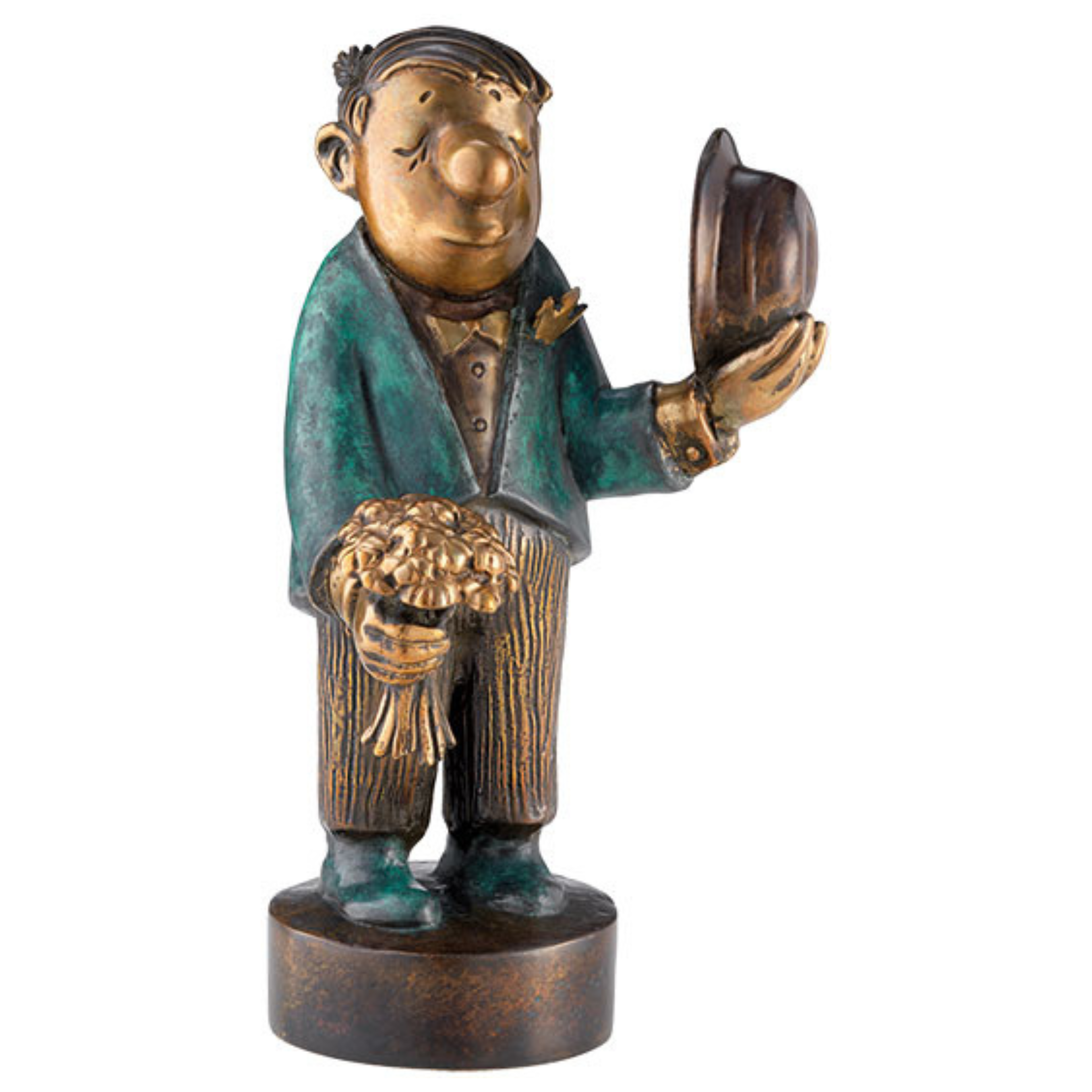 Loriot: Skulptur "Der Blumenkavalier - Jubiläums-Edition" Bronze