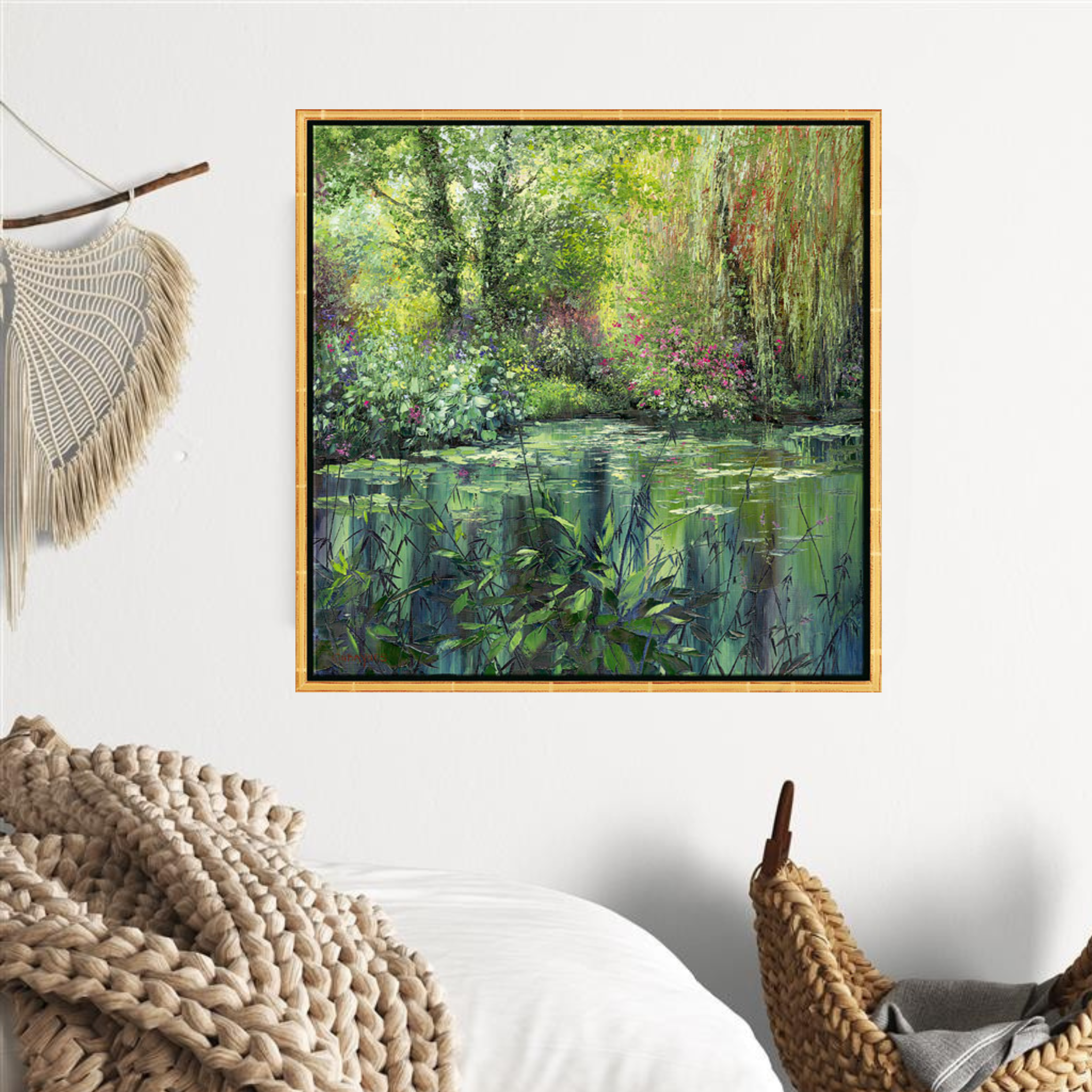 Jean-Claude Cubaynes: Bild "Printemps à Giverny" gerahmt