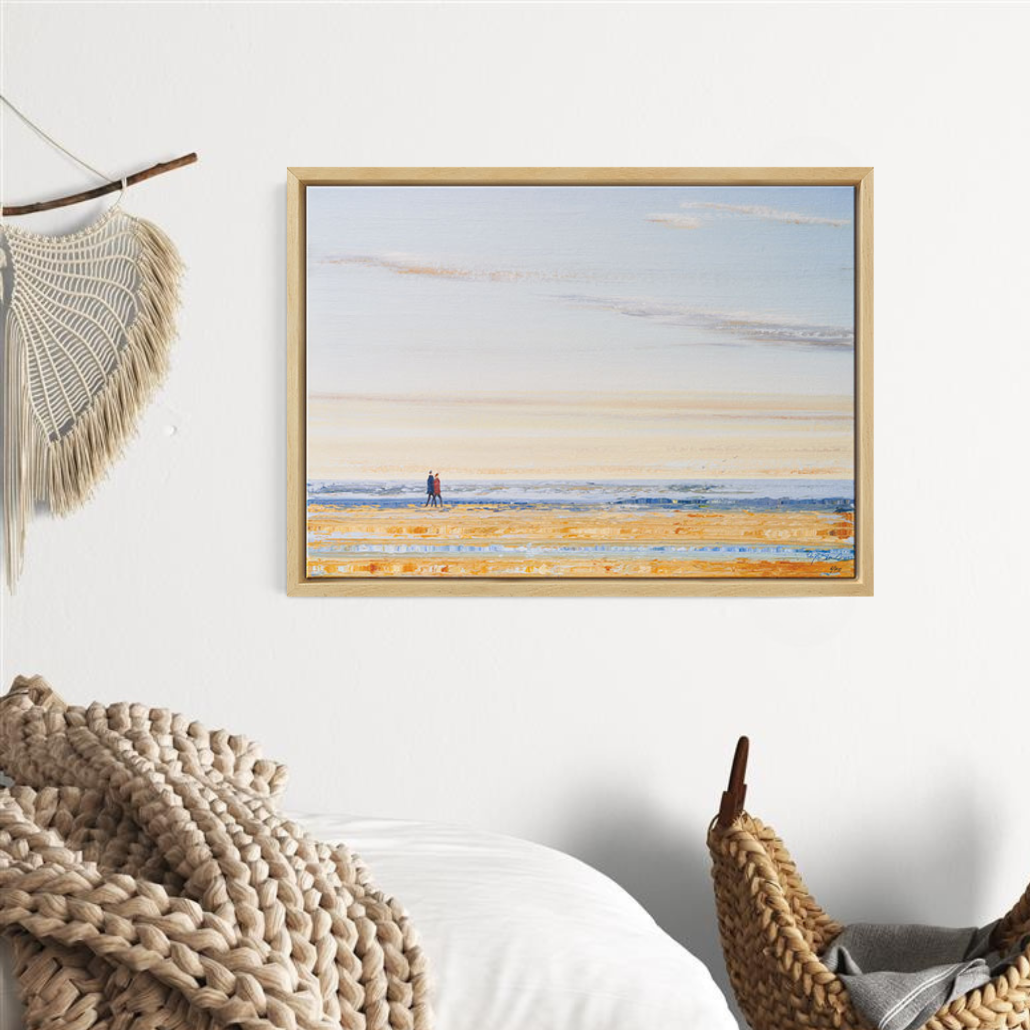 Anja Struck: Bild "Leises Meeresrauschen - Jubiläums- Edition" (2022, serielles Unikat) gerahmt