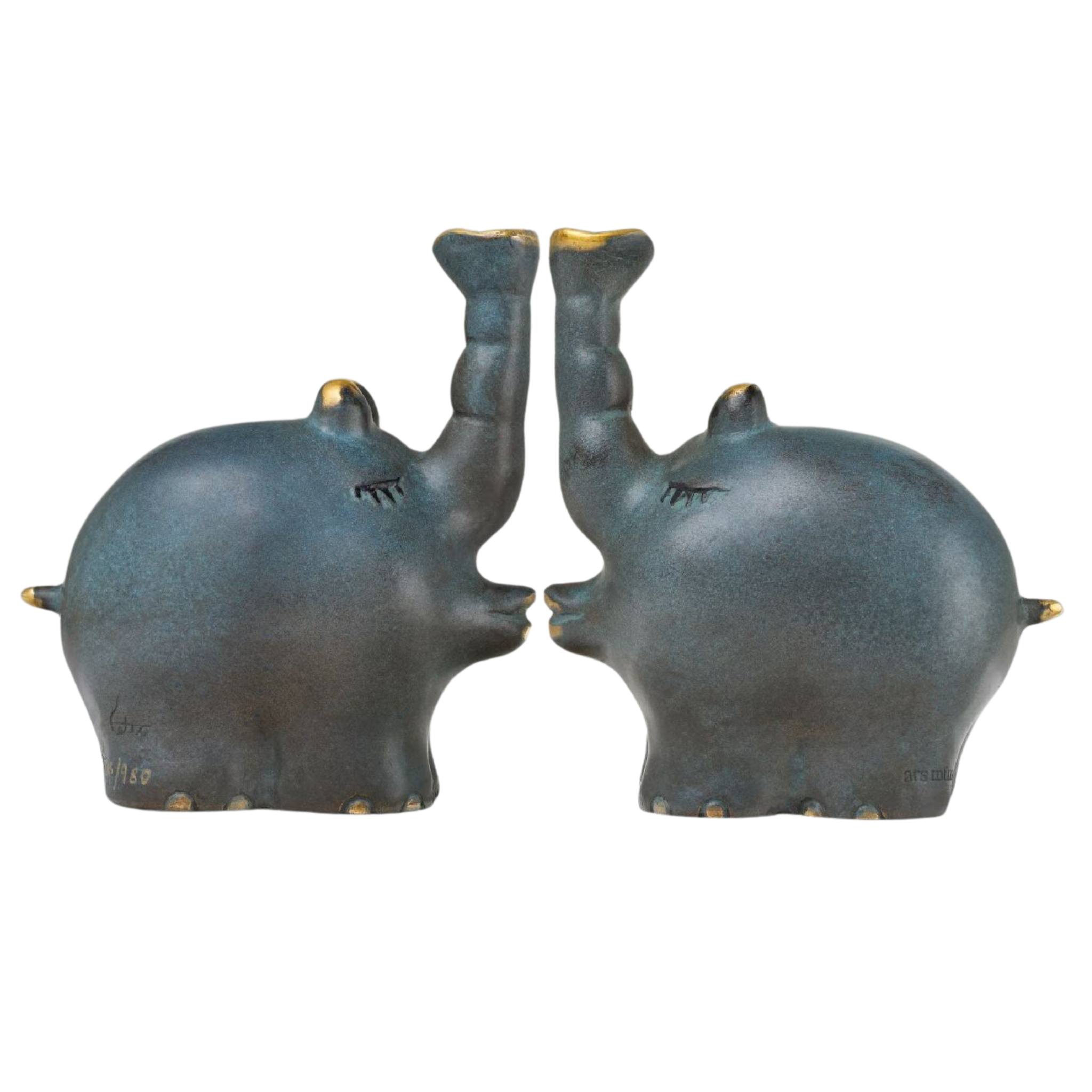 Otto Waalkes: Skulpturenpaar "Ottifanten in Love" Bronze