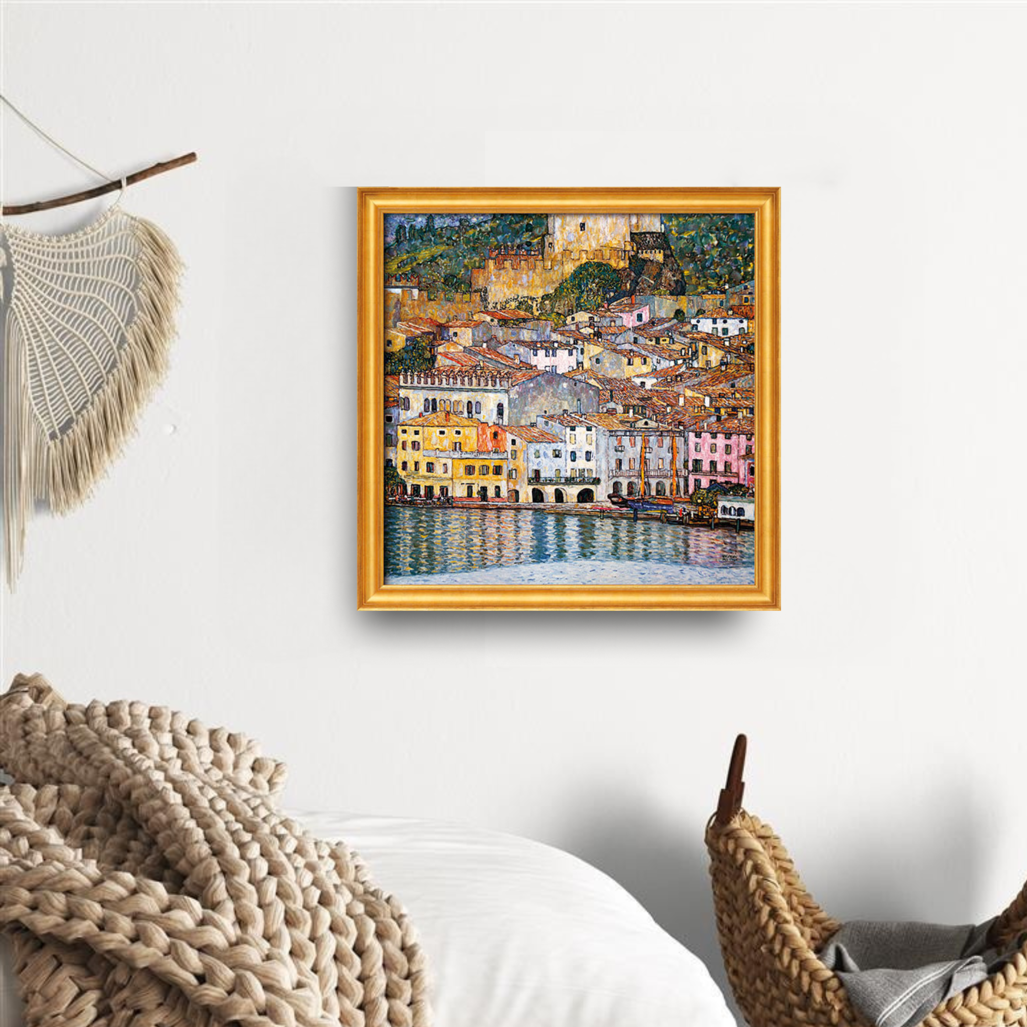 Gustav Klimt: Bild "Malcesine am Gardasee" (1913) gerahmt