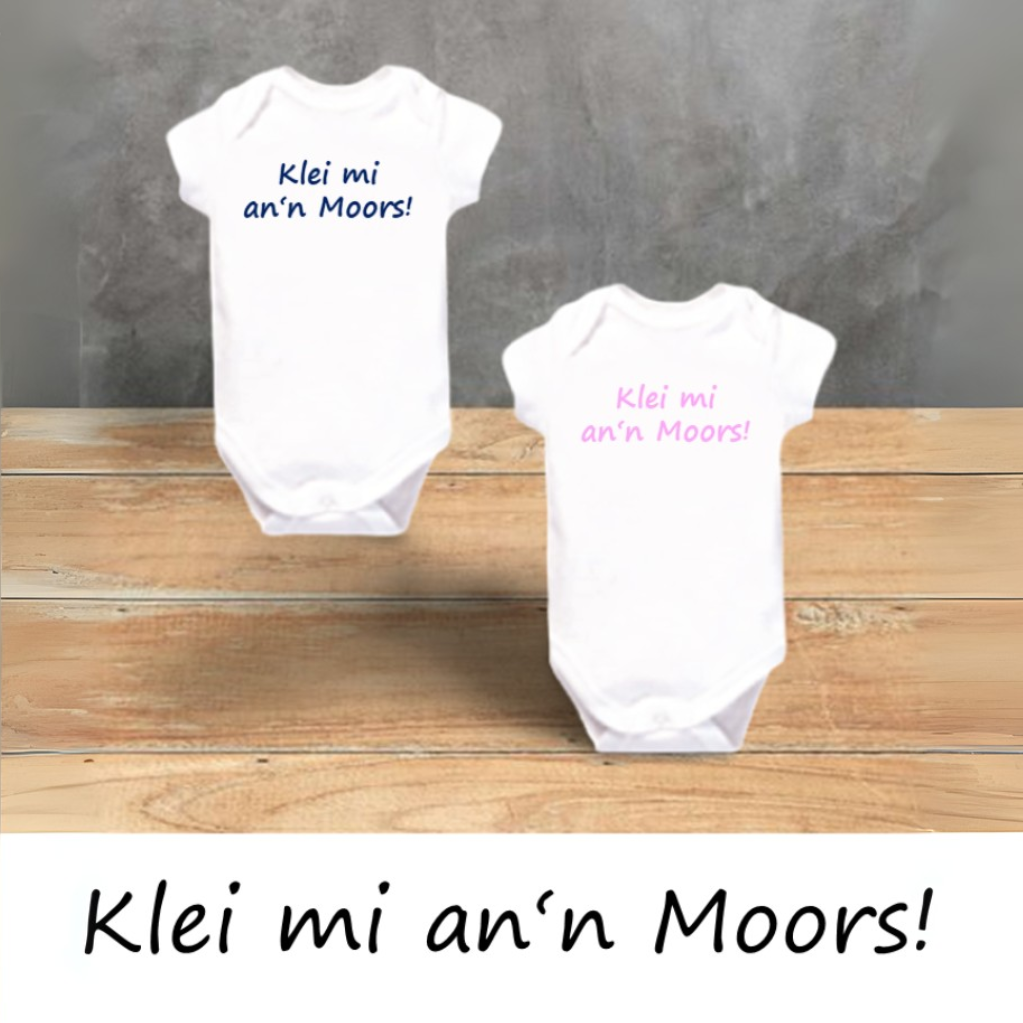 Baby-Body "Klei mi an'n Moors" aus Bio-Baumwolle