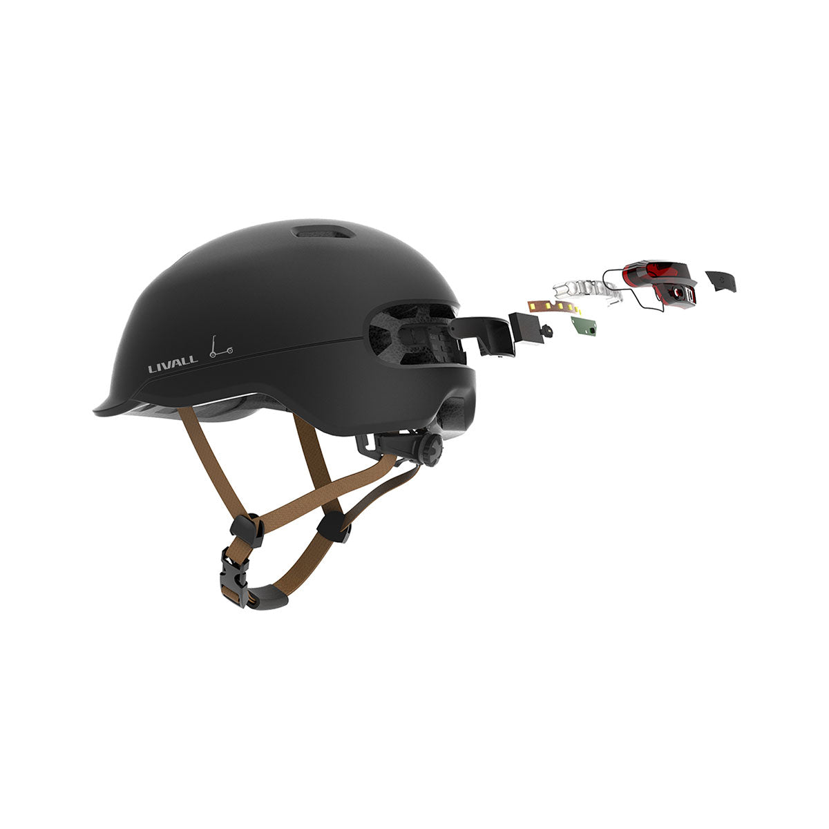 Fahrradhelm mit Bremslicht und SOS-Alarm