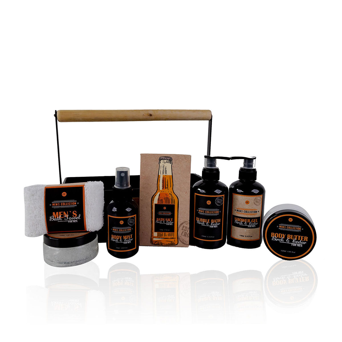 Geschenkset MEN'S COLLECTION in Metallkorb mit Tragegriff