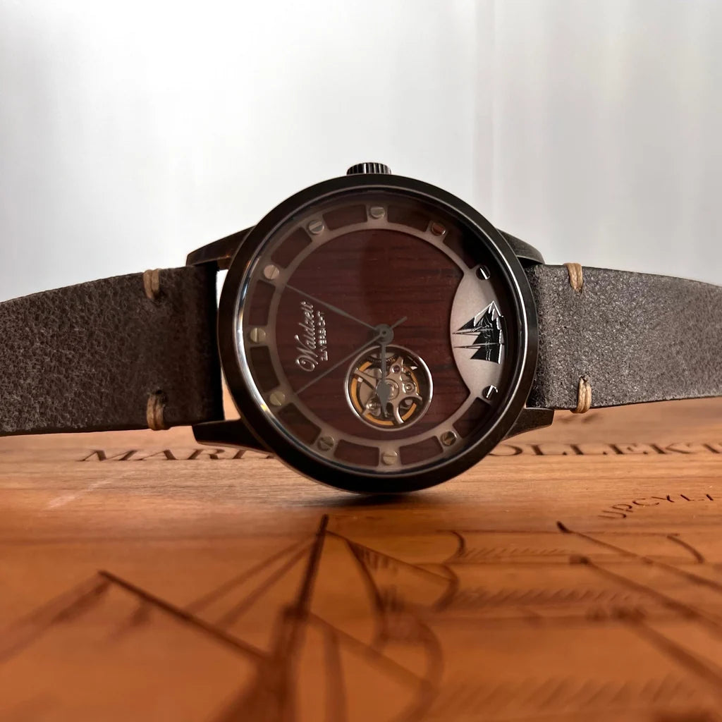 Zuversicht Vintage Grau Automatikuhr