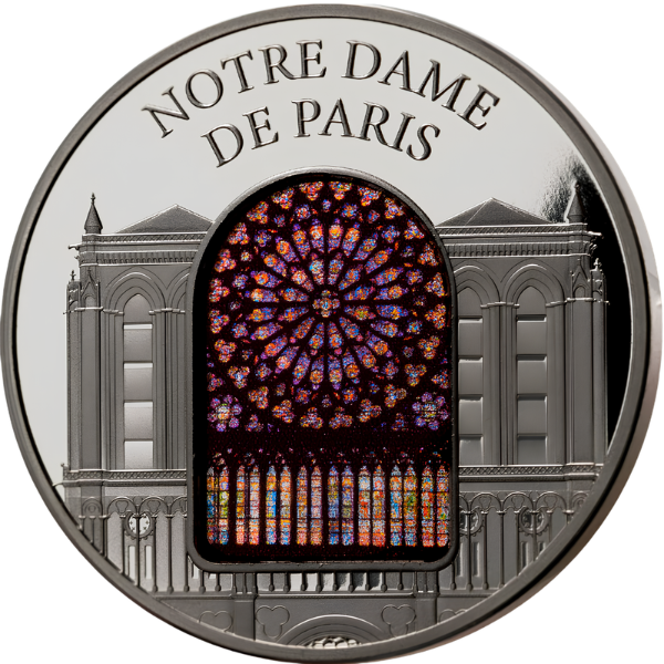 Silbermedaille Windows of Heaven Frankreich - Notre Dame