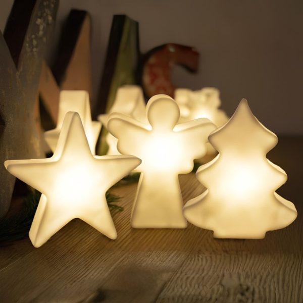 Motivleuchten-Set Christmas Trio mit Akku (3er-Set)