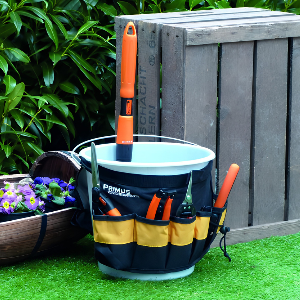 Gartenorganiser - Werkzeugtasche zum Umhängen um den Eimer