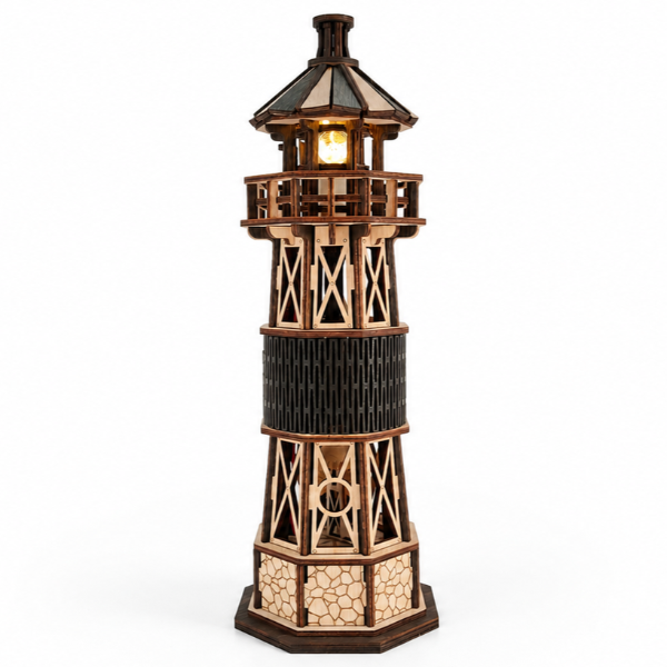 3D Holzpuzzle - Luminous Leuchtturm