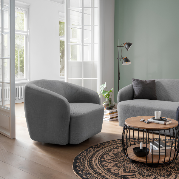 Loungesessel Loconia Grey (drehbar)
