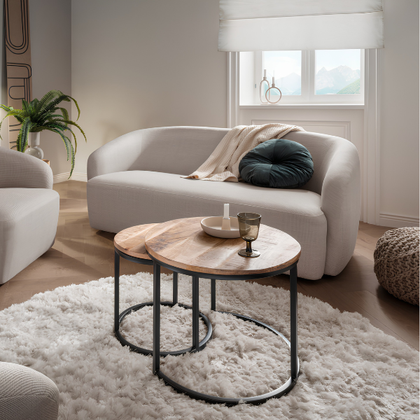 Lounge Sofa Loconia 2,5-Sitzer Beige