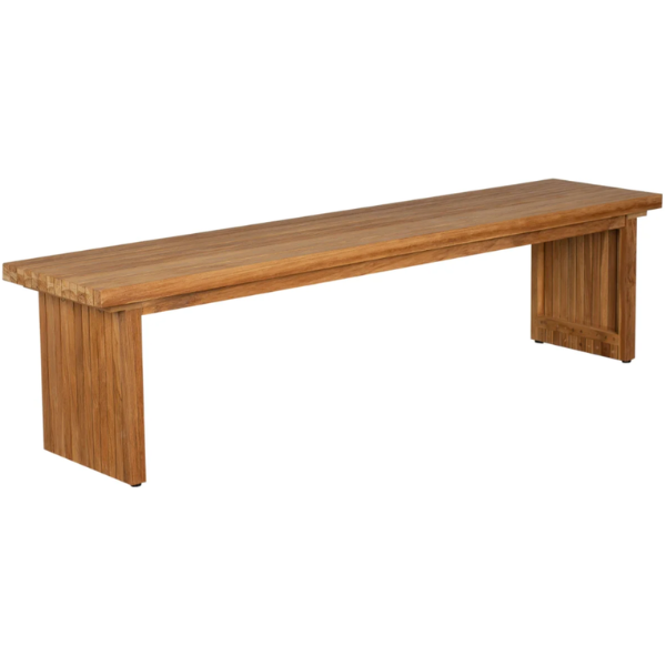 Sitzbank Ashford Teak ohne Rückenlehne 180x40x45 cm