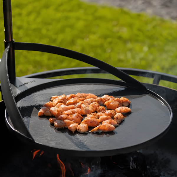 bene on fire Grillplatte rund mit Griff für Feuerschale Arizona und Washington - Ø 50 cm