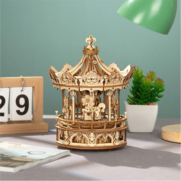 3D-Holzpuzzle Karussell