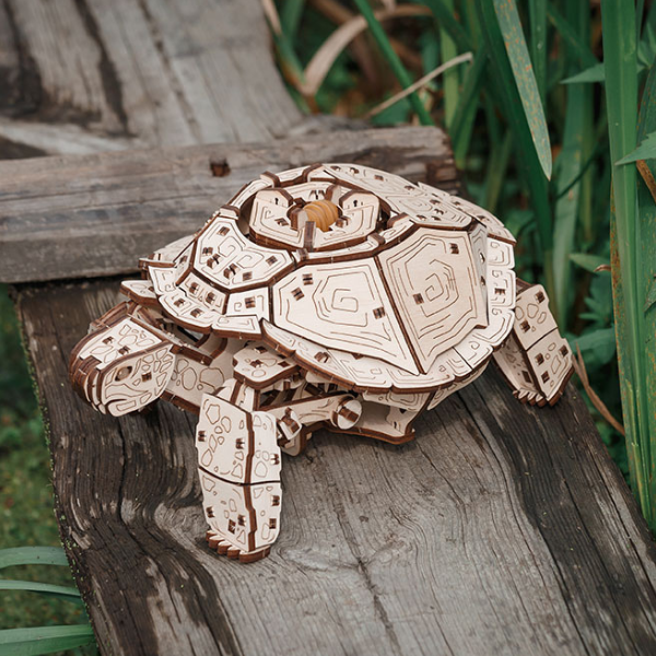 3D-Holzpuzzle Mechanische Schildkröte