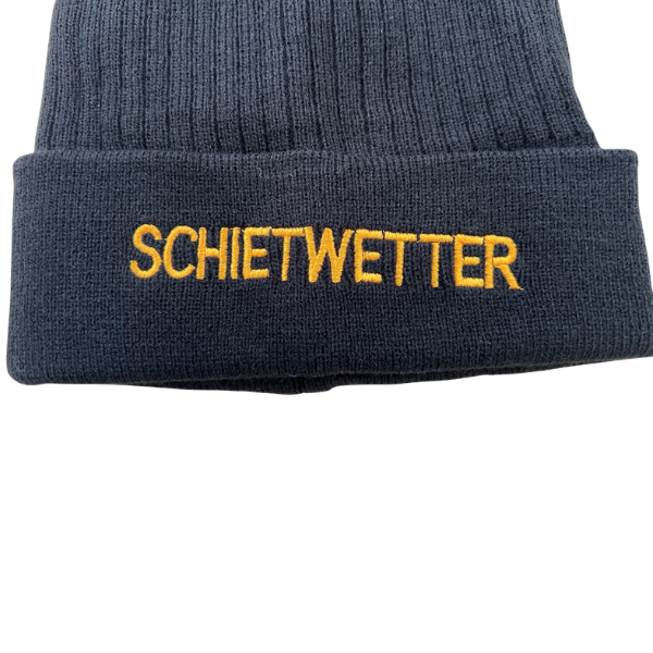 Strickmütze "Schietwetter" (schwarz)