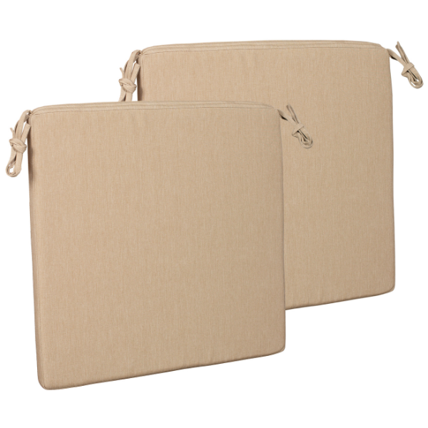 Sitzkissen 2er Set uni taupe ca. 50x50 cm