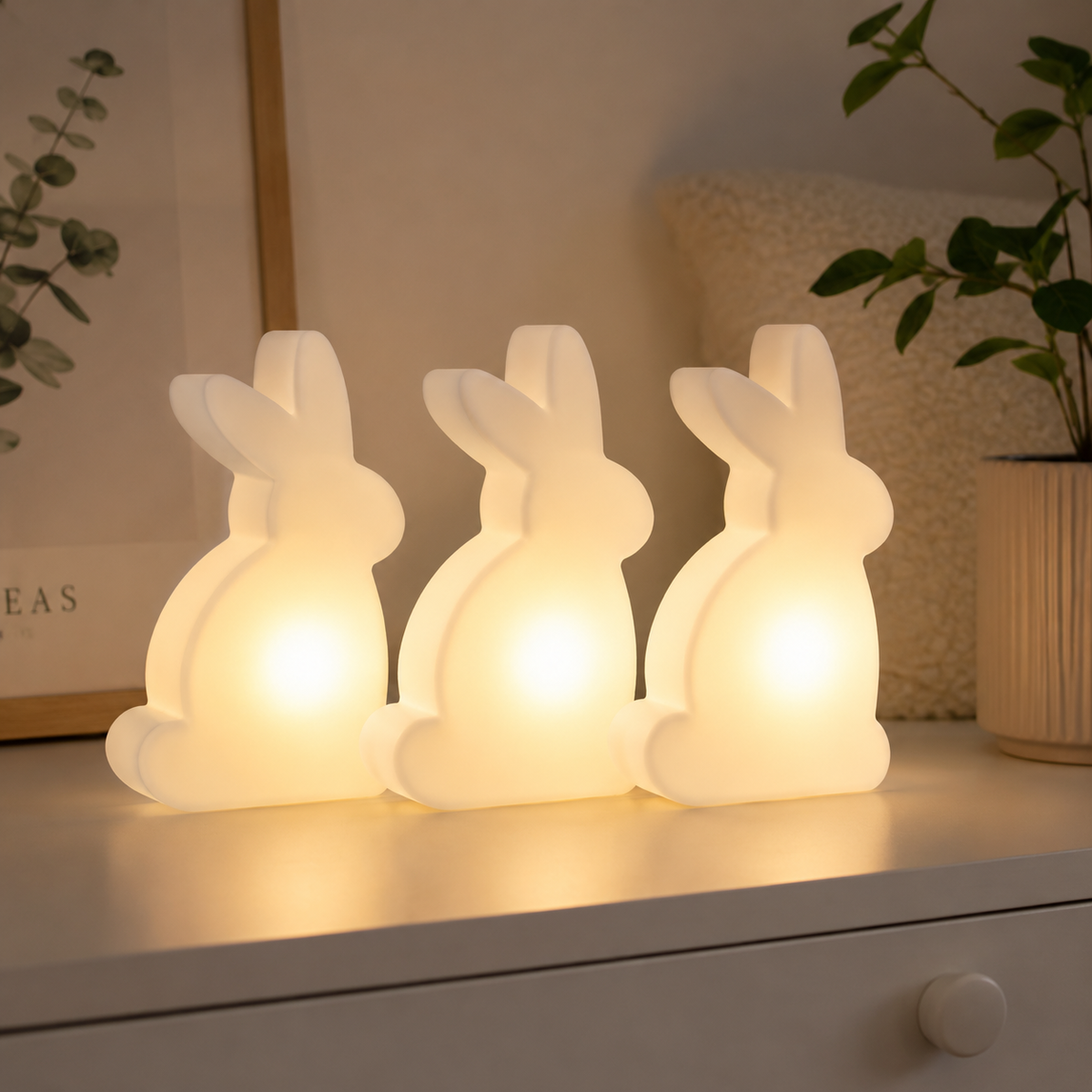 Leuchten Hasen (3er Set)